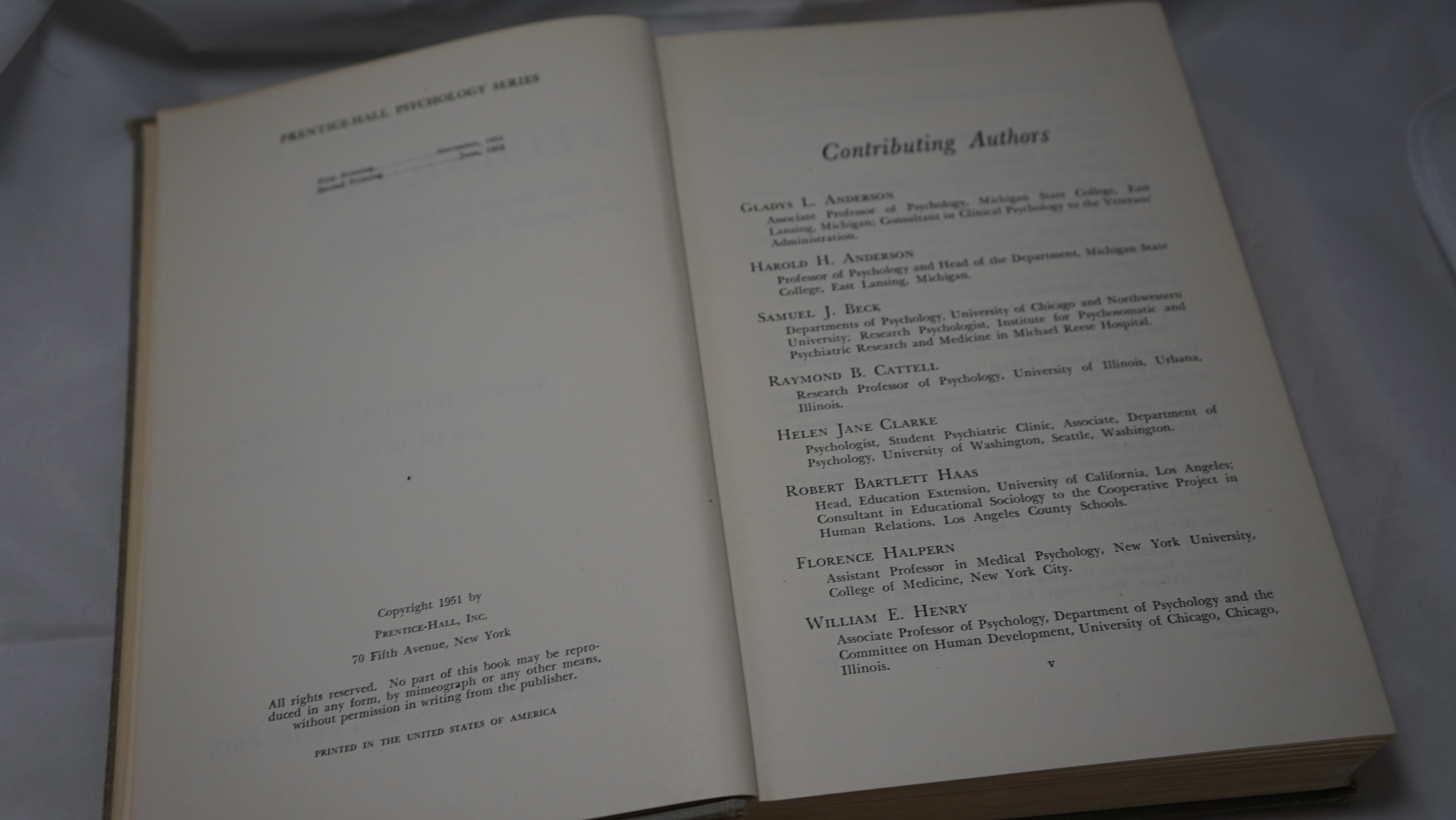 Introduction to Projective Techniques Anderson 1951 Prentice-Hal - photo 4