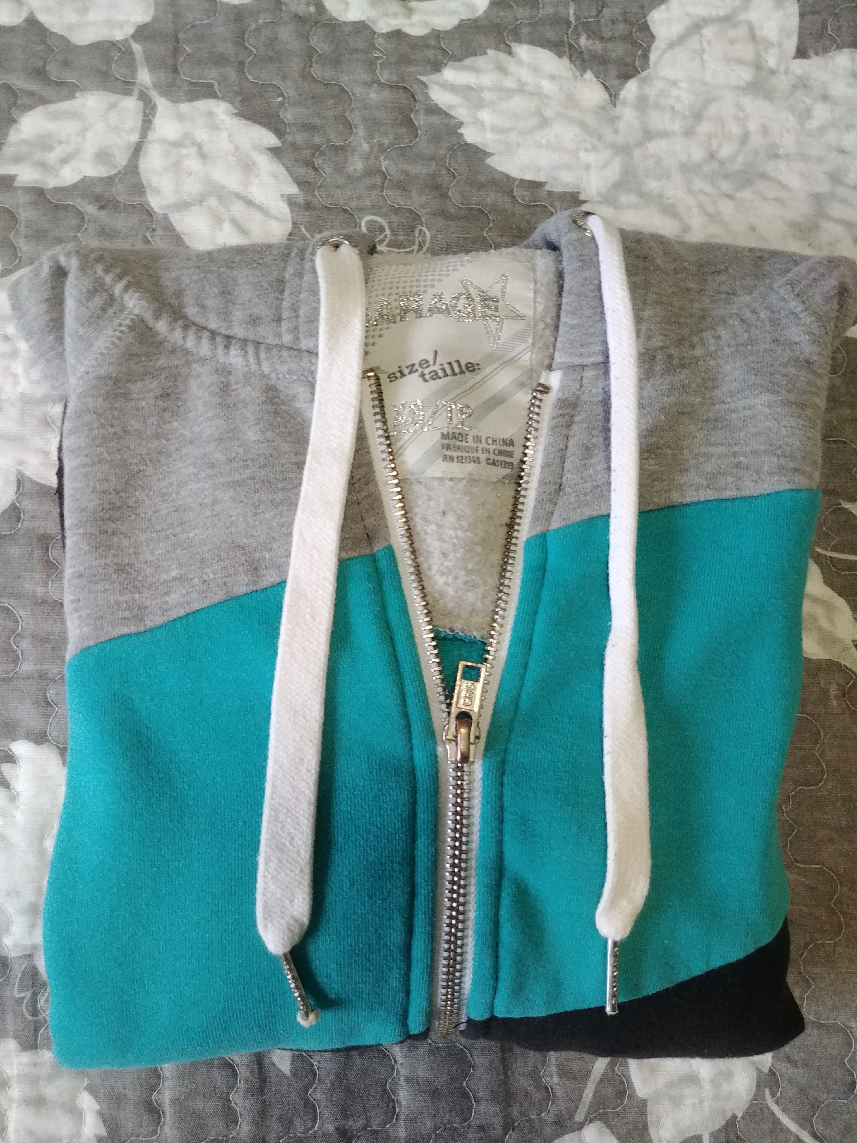 Garage Colour-blocked Zip-Up Hoodie,XS - photo 3