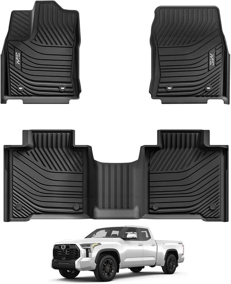 28. 3W Floor Mats Fit 2022-2026 Toyota Tundra CrewMax Cab