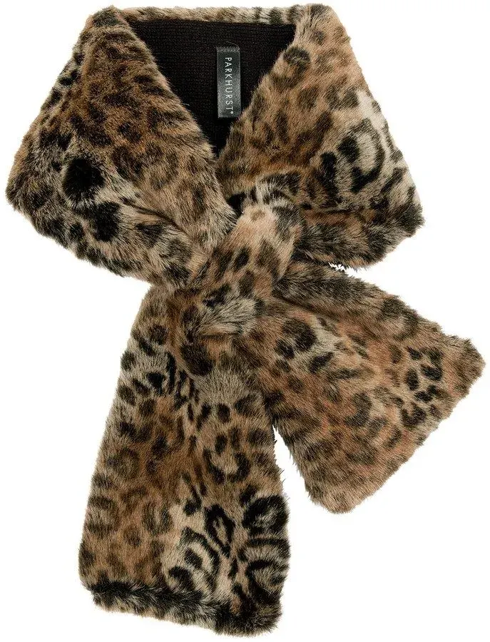 Parkhurst Faux-fur Leopard Print (or Cheetah print?) shawl / ...