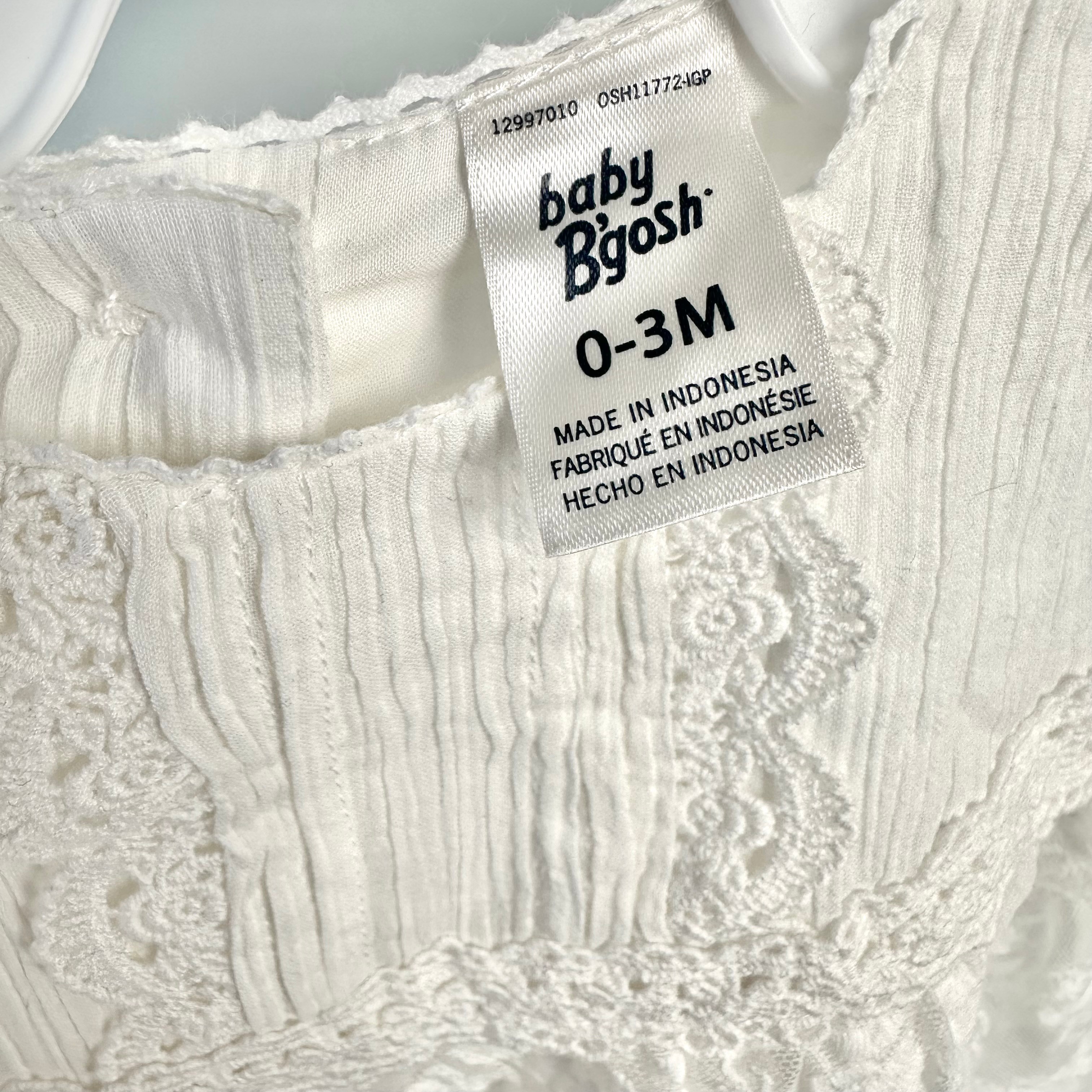 Baby Girl White Dress - Baby B'Gosh - 0-3 Months - photo 4