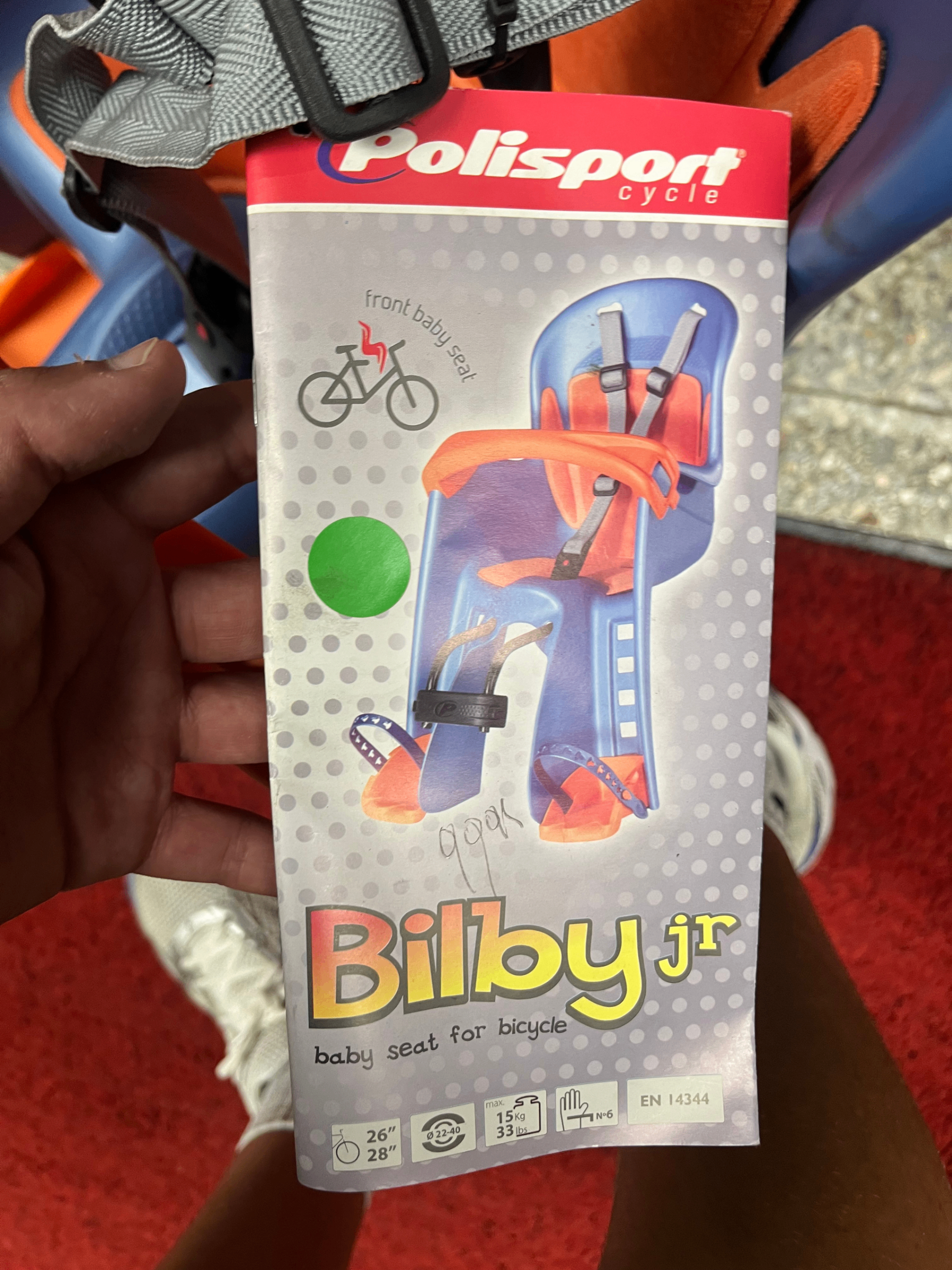NEW Polisport Bilby Jr Baby Seat for Kids Bicycle 100$-110$/Each - photo 3