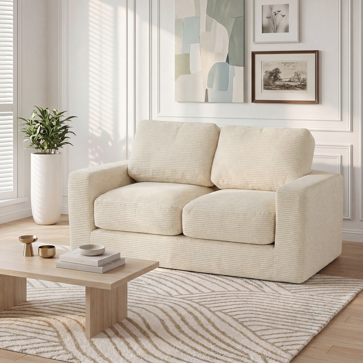 Foam Corduroy Loveseat *NEW* - photo 3