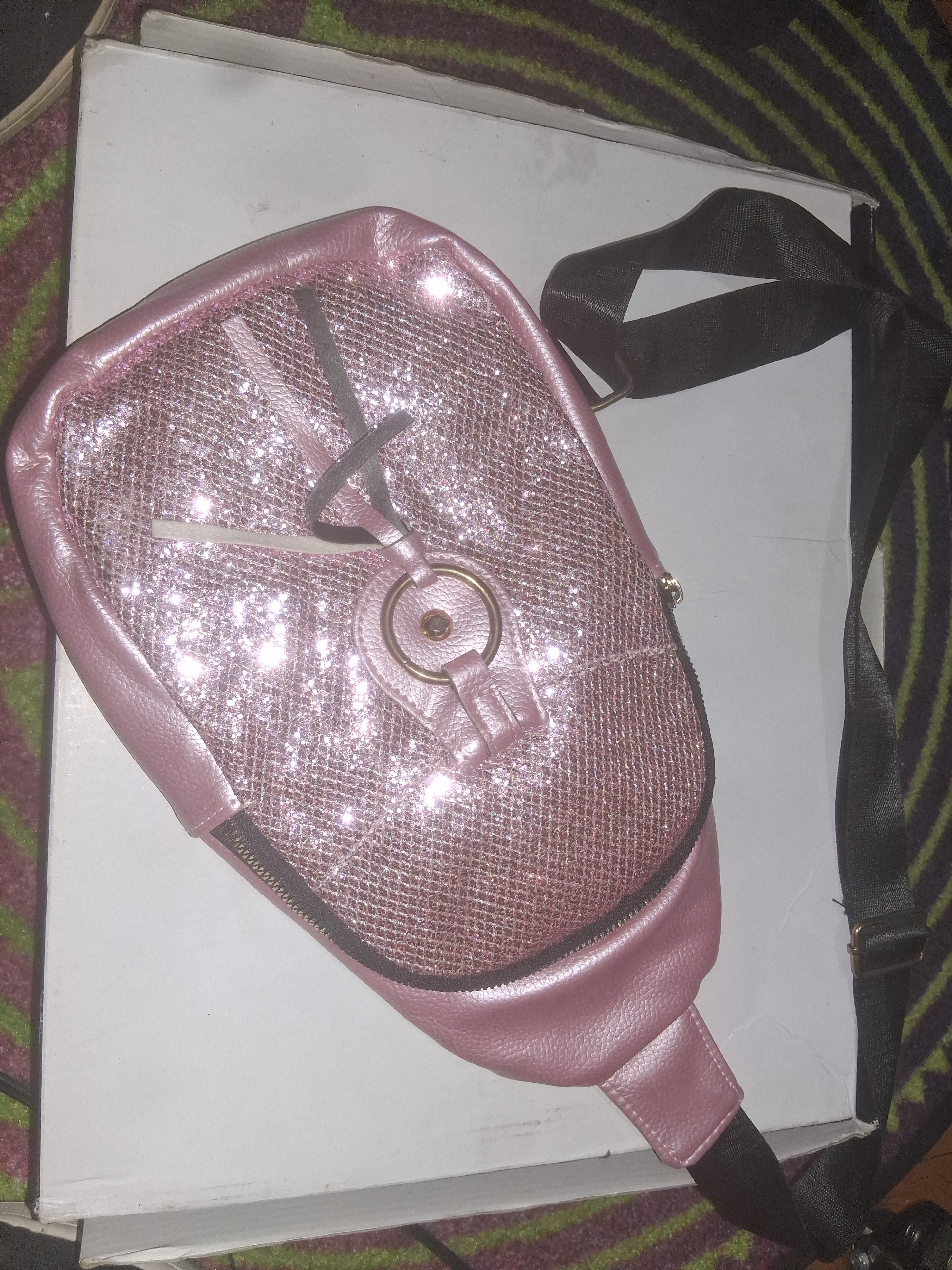 Pink Sparkly Sling Bag