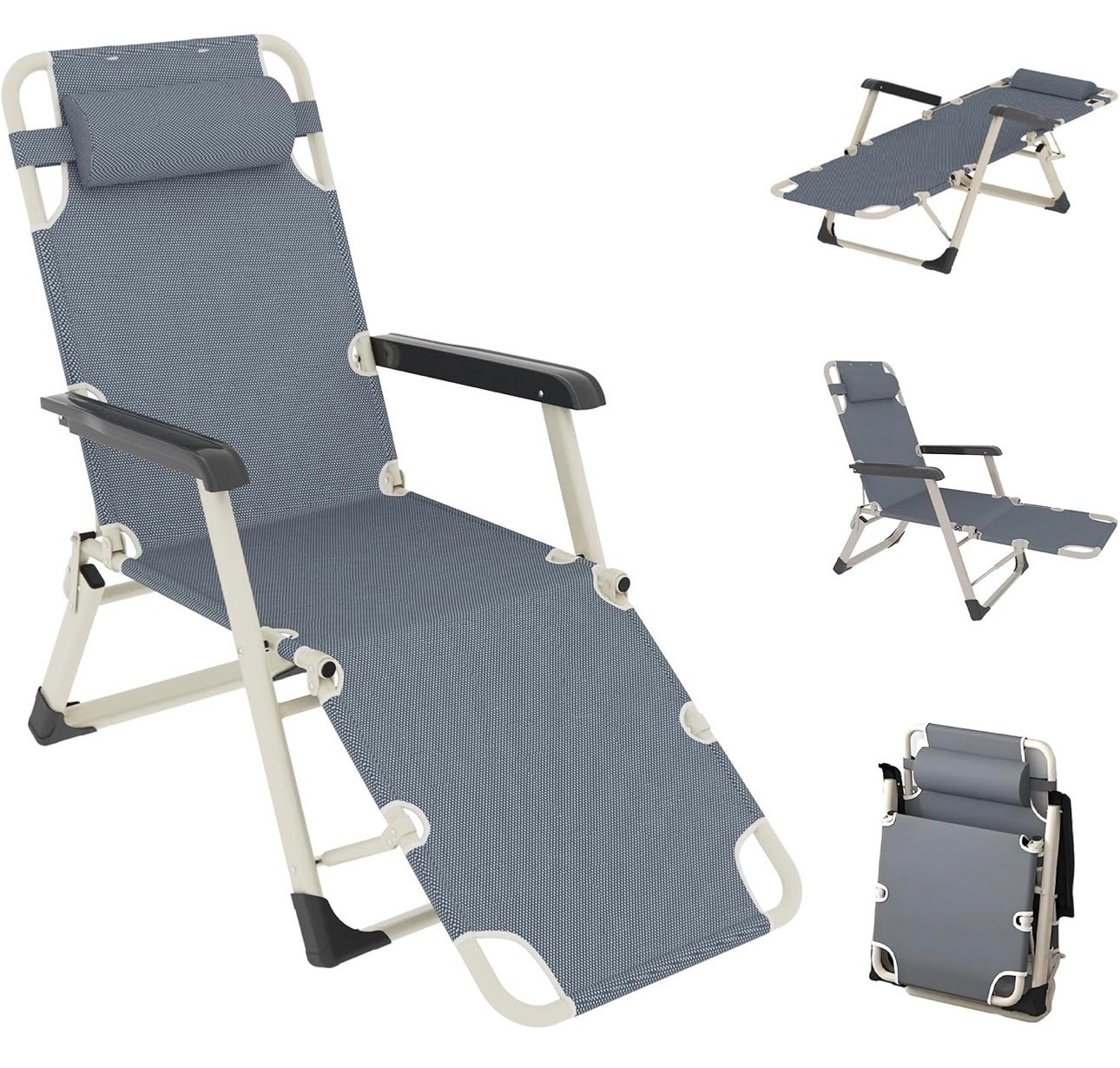 Multipurpose Reclining Chair Foldable Detachable Headrest Adjust - photo 2