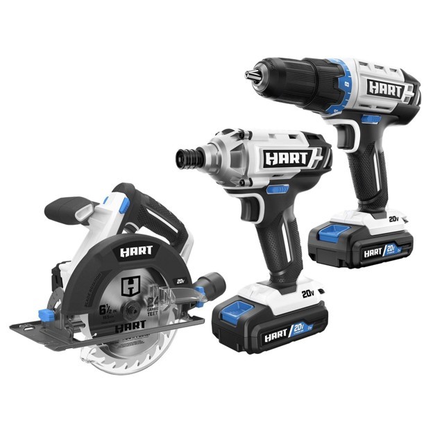 HART 20‐Volt 3‐Tool Combo Kit – (No Battery, No Charge)