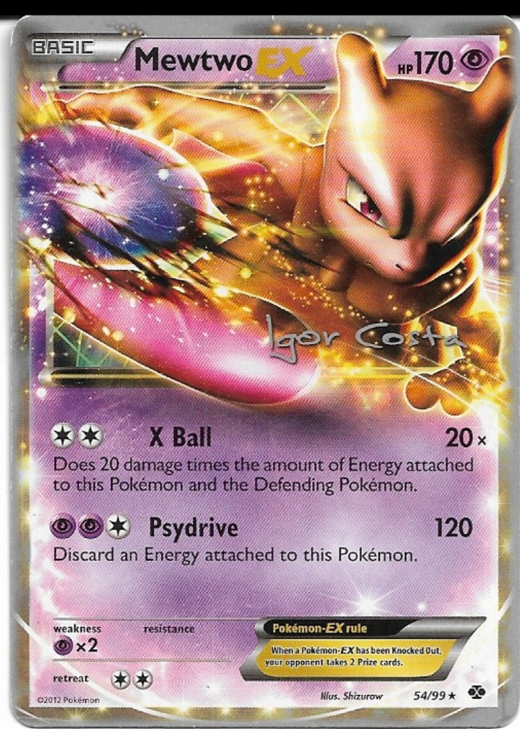 Pokemon Mewtwo EX 54/99 World Championships 2012 Deck HP