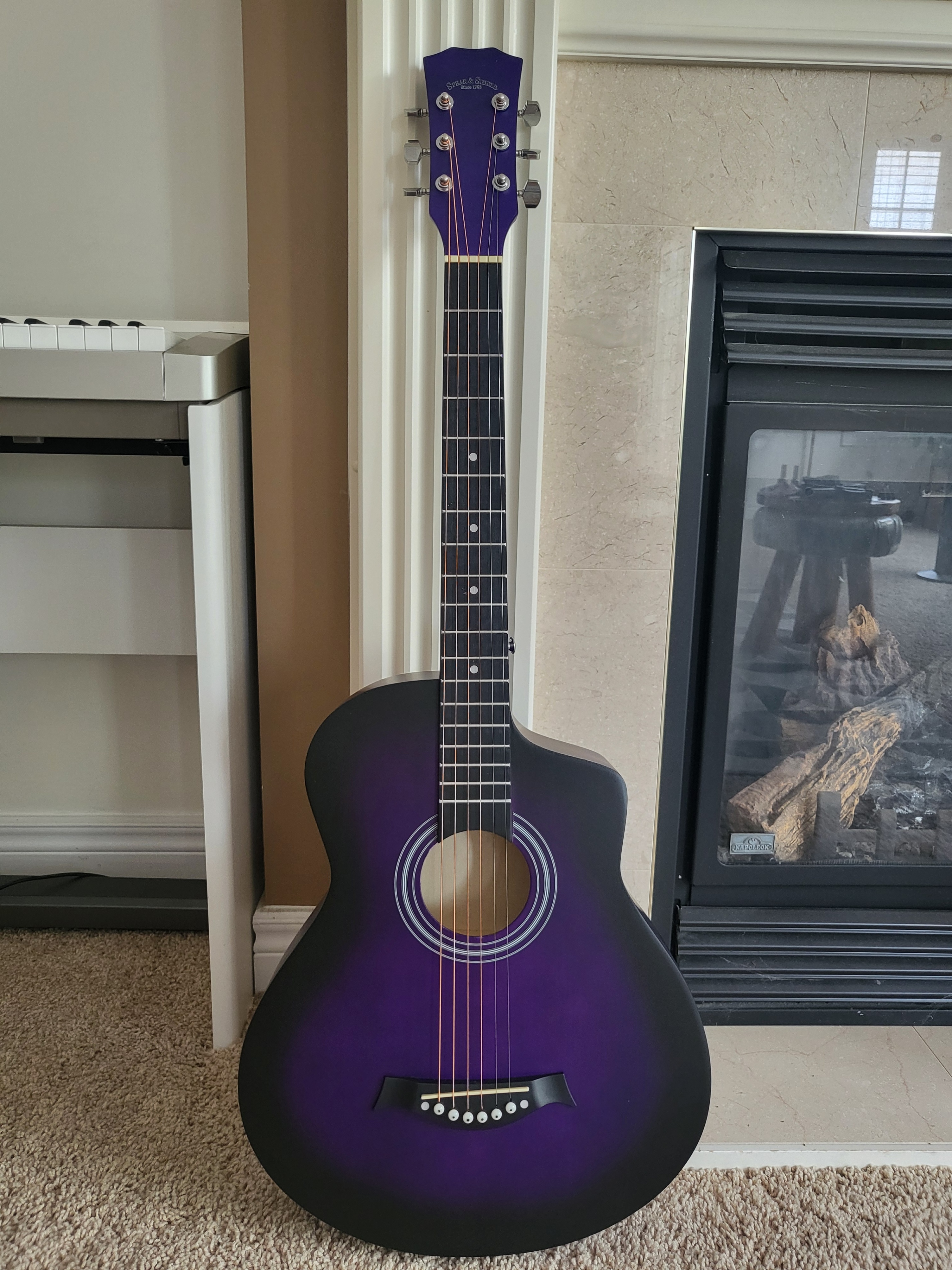 Brand New 38" Acoustic Guitar – Matte Purple Beginner Friendly