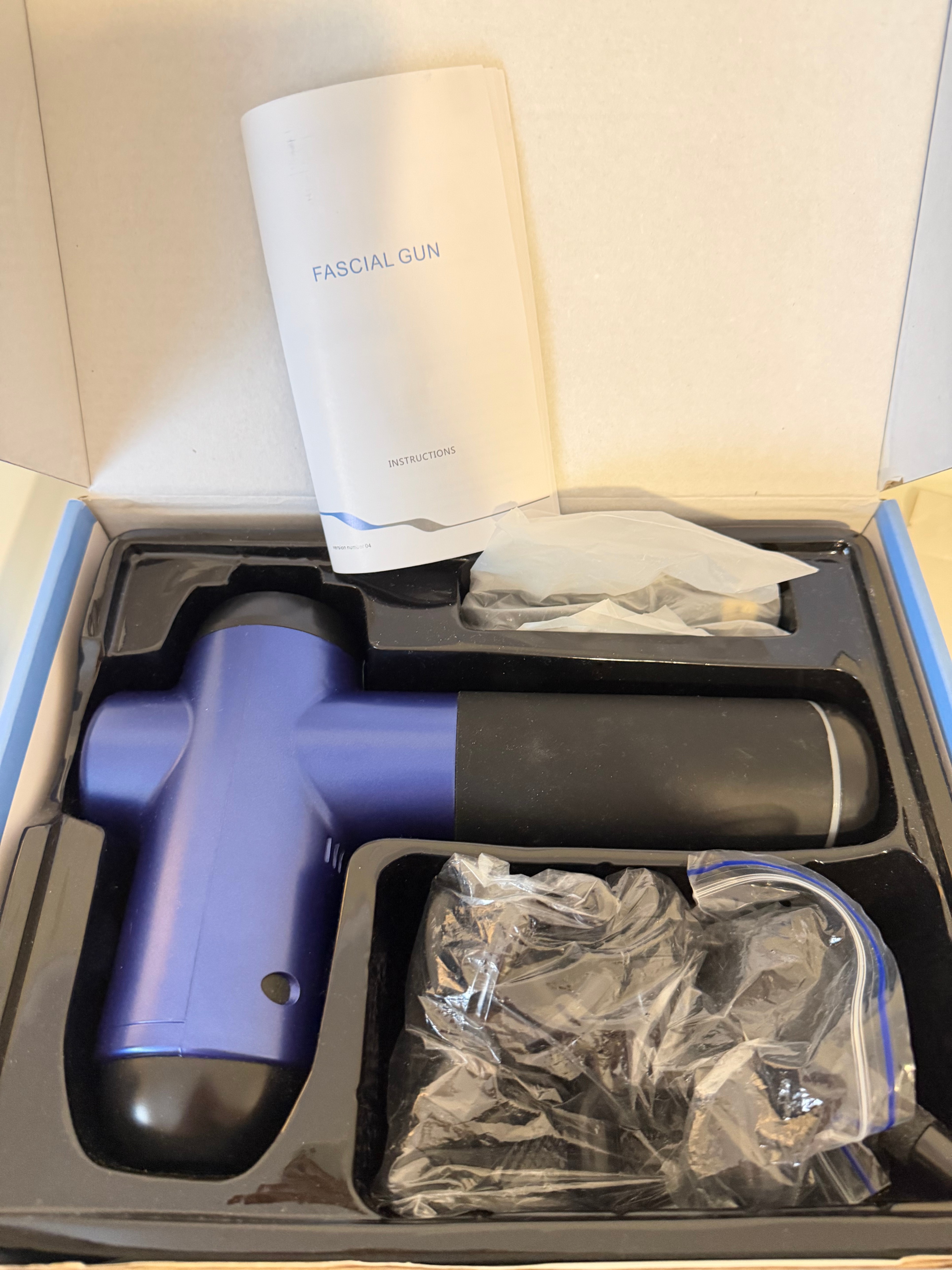 Fascia Gun / Massage Gun with Multiple Heads & Box