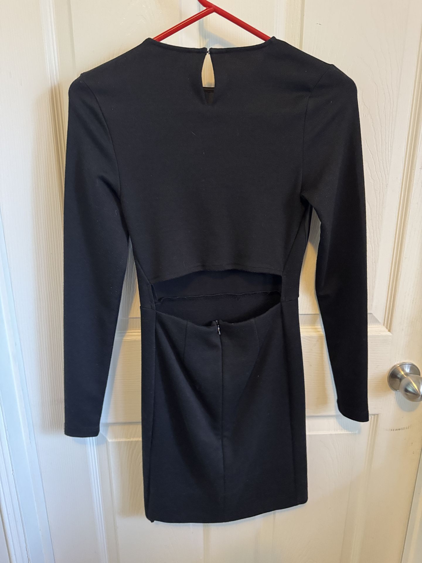 Oak + Fort Black Long Sleeve Cutout Dress - photo 2