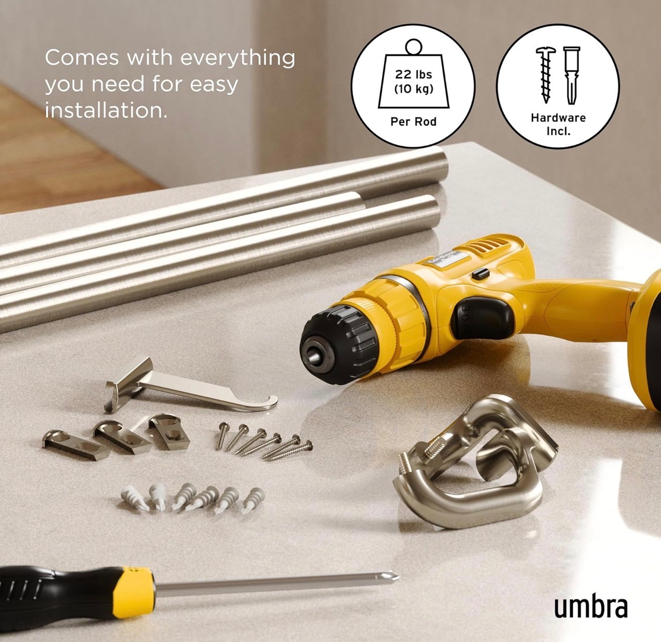 Umbra Twilight Wrap-Around Curtain Rod 48"-88" | - photo 5