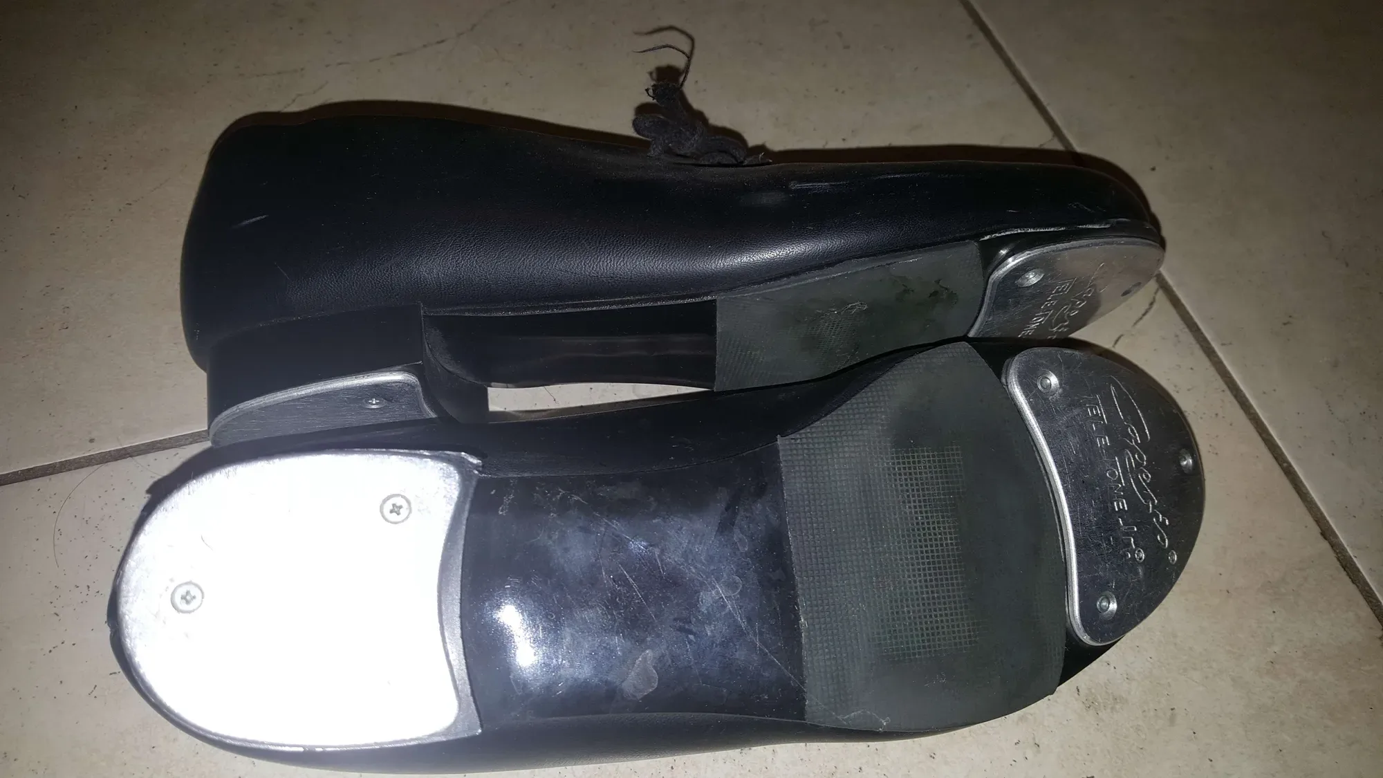 Black Leather Tap Shoes - photo 3