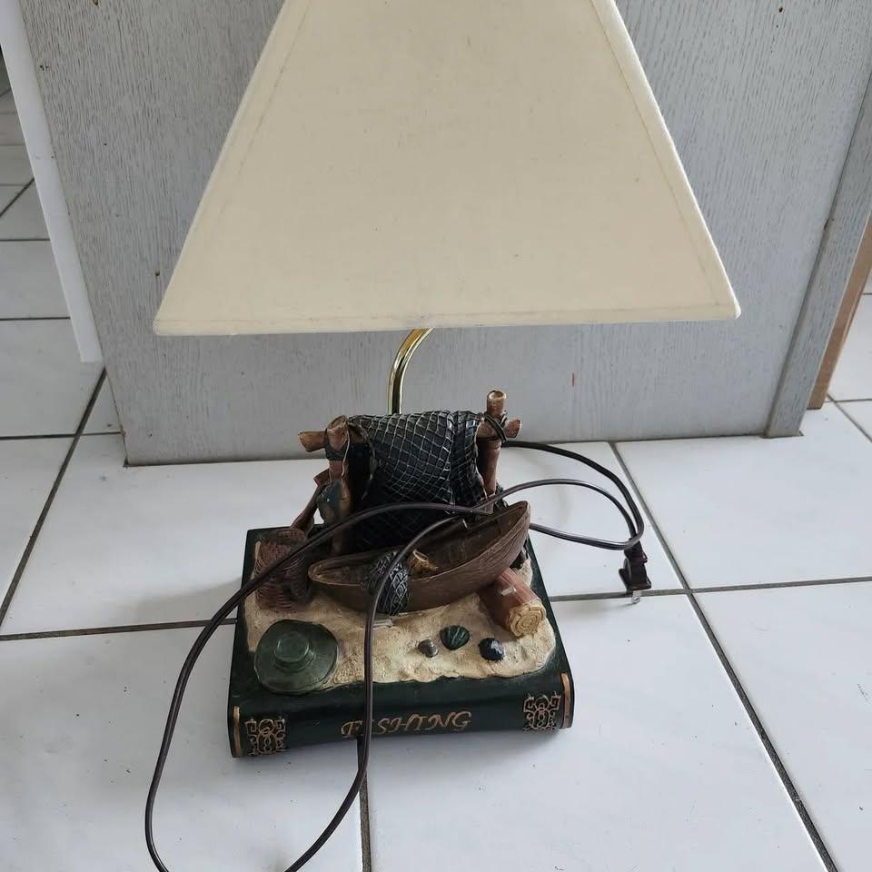 Fishing nautical table accent lamp night light