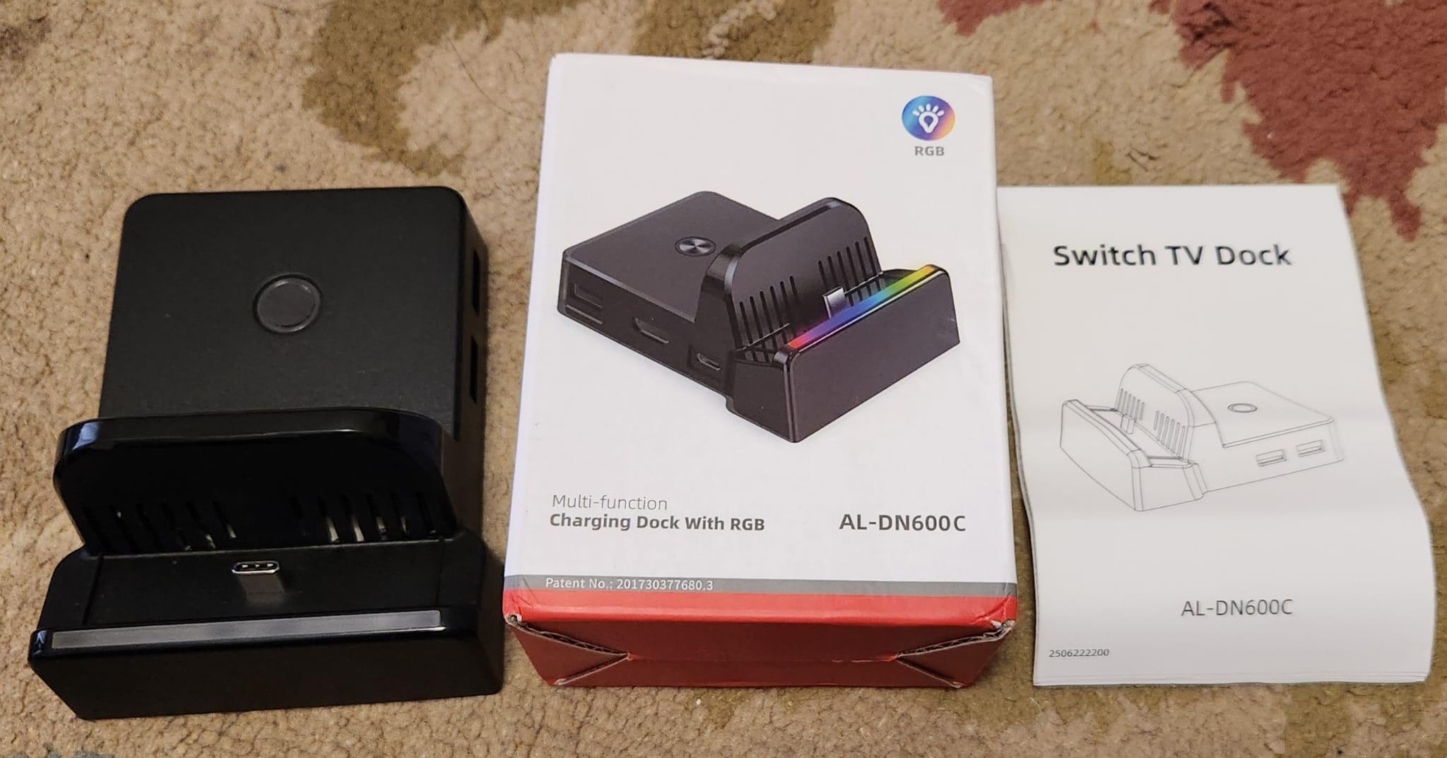 AL-DN600C Multi-Function Charging Dock with RGB — Switch TV Dock