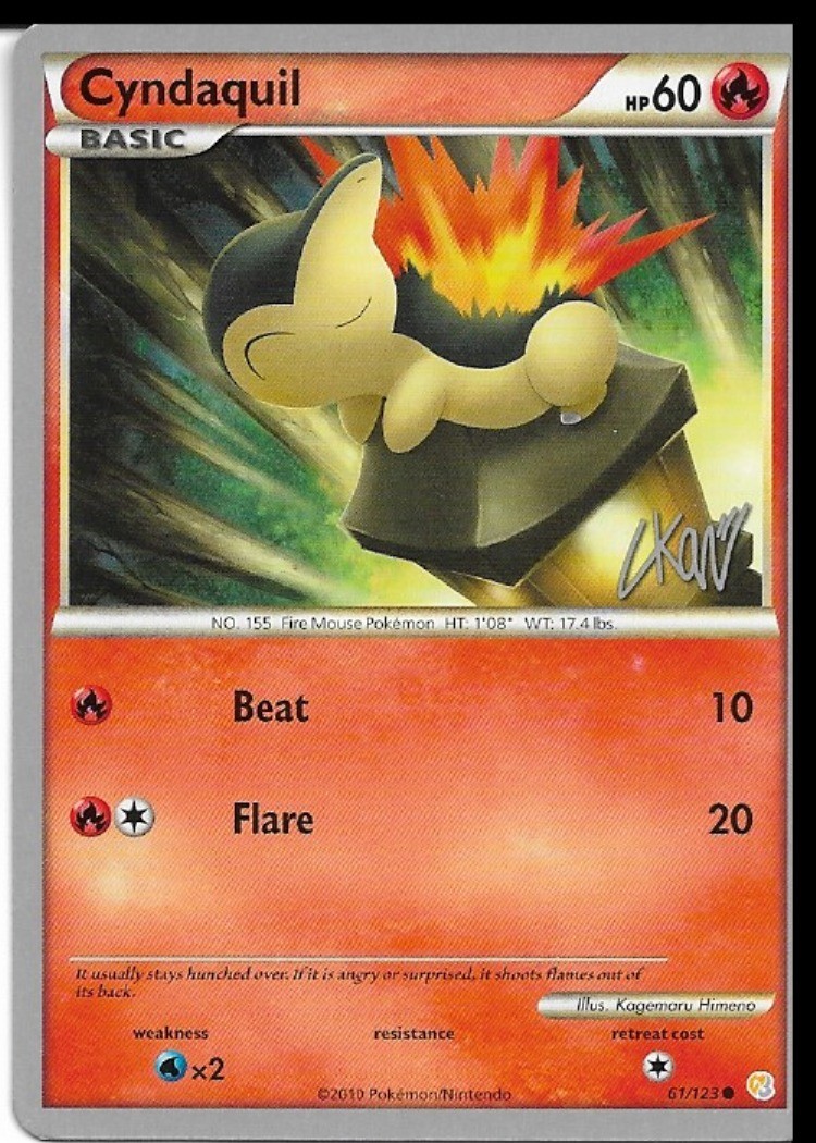 Pokemon Cyndaquil 61/123 World Championships 2011 Deck LP