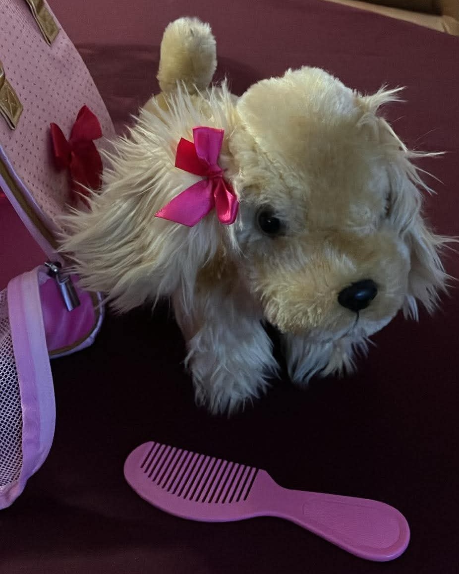 Pucci Pups Cocker Spaniel Plush Pink Dot Glam Hand Bag (New NT) - photo 2