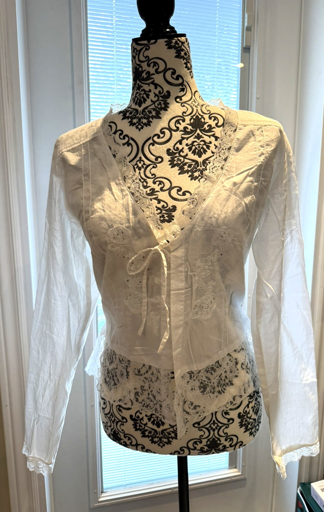 Vintage Lace Boho Western Blouse / Blouse bohème western
