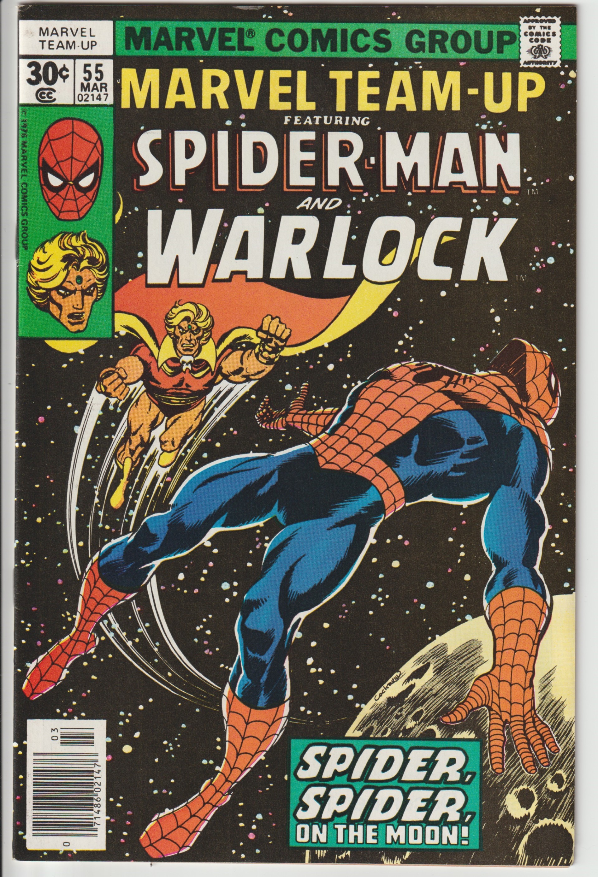 Marvel Team-Up #55 Featuring Spider-Man and Warlock Comic Book