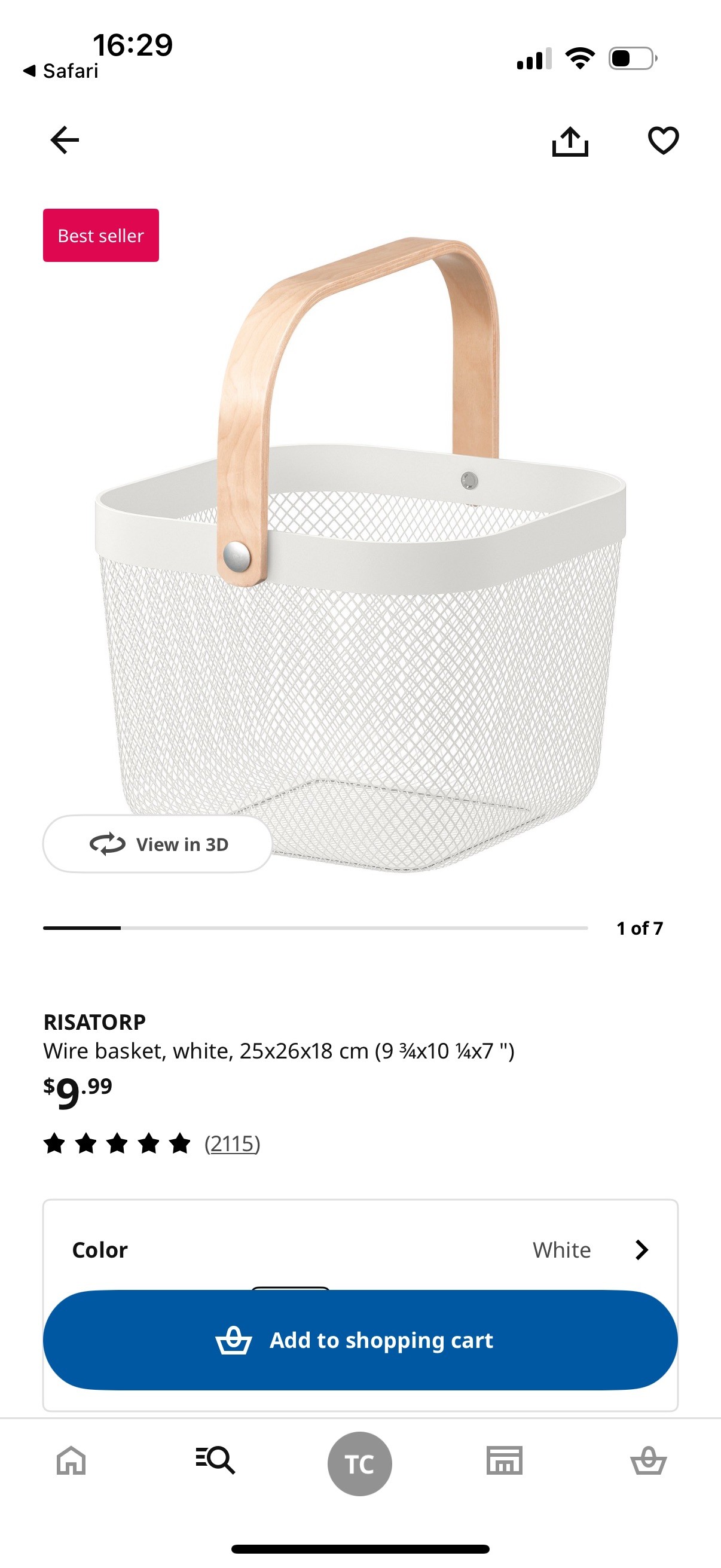 IKEA RISATORP Wire Basket – White - photo 5