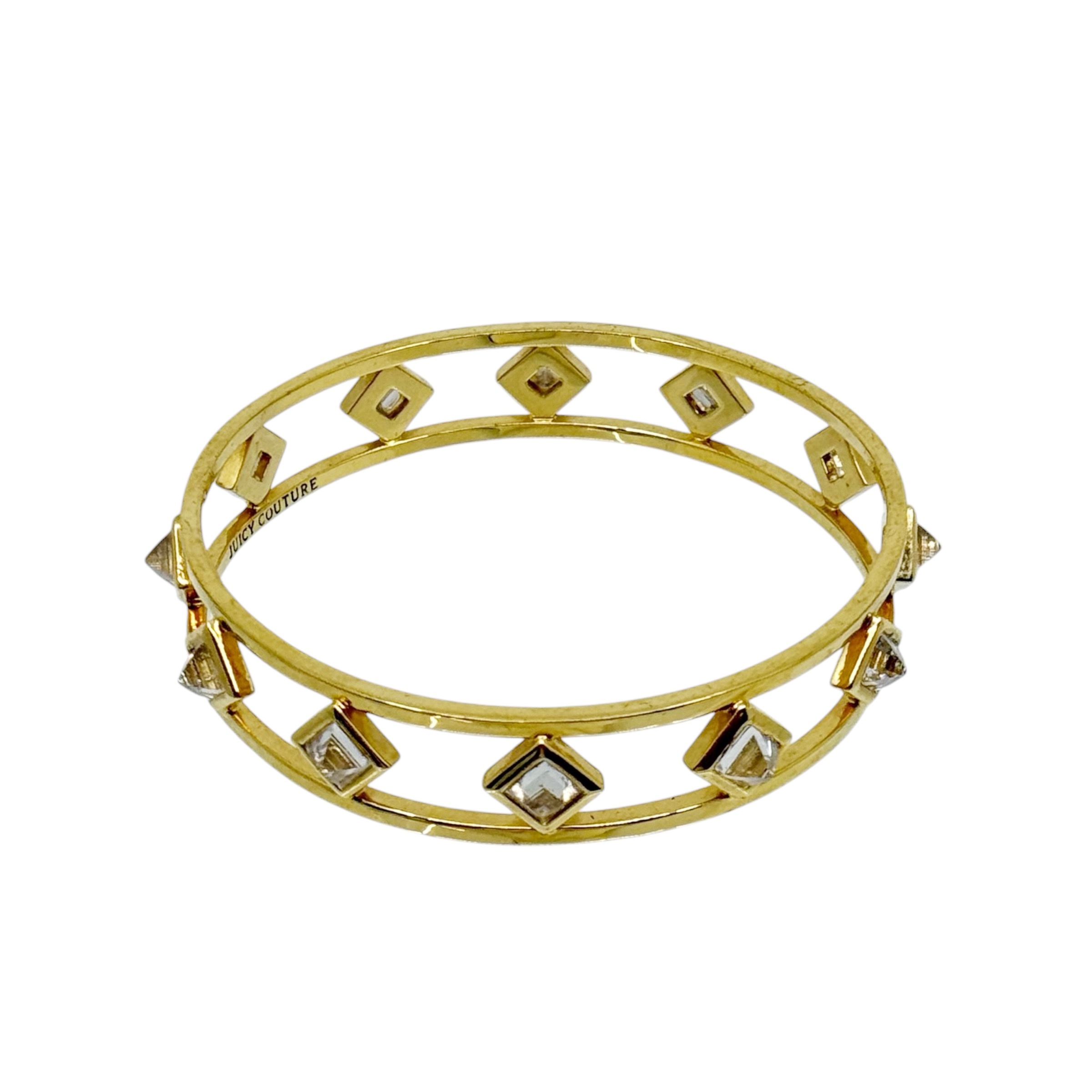 Juicy Couture Gold Tone crystal bangle bracelet