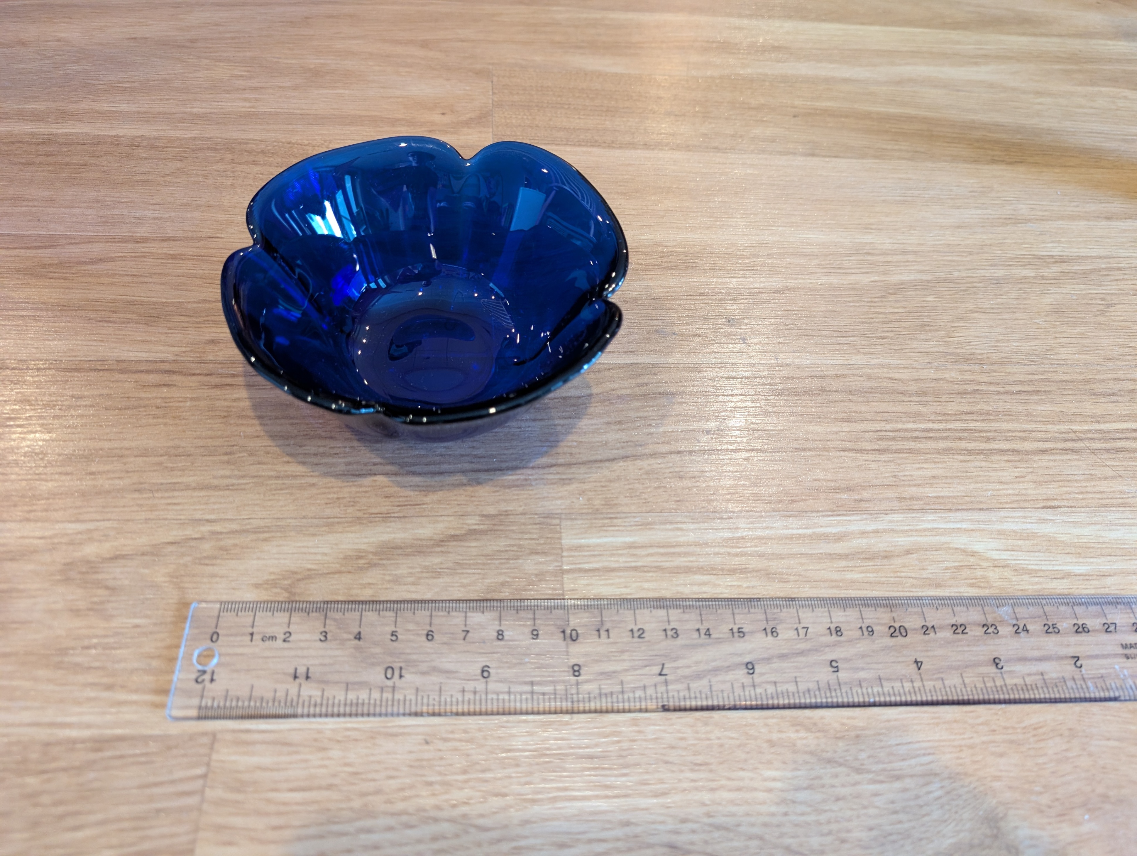 Cobalt blue glass bowl - photo 2
