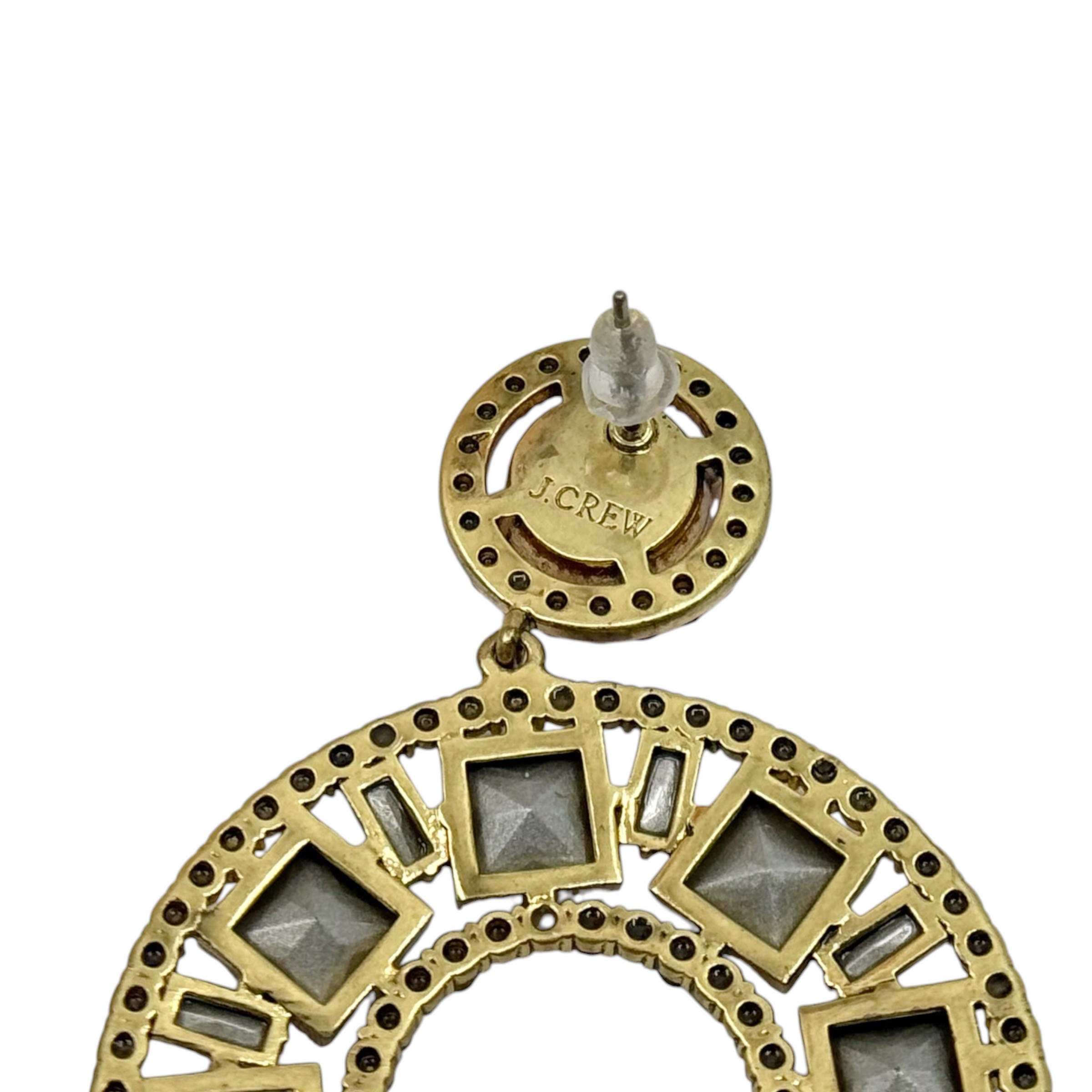 J.CREW gold tone rainbow rhinestone drop earrings - GM3002 - photo 4