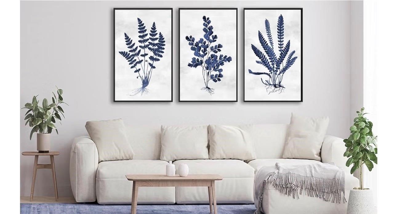 Set of 3 Botanical Fern Prints Framed Wall Art - photo 3