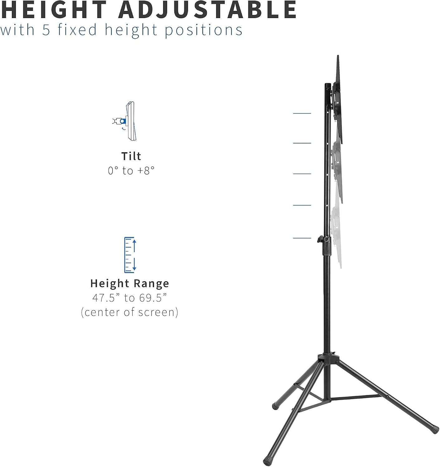 New VIVO Tripod 32 to 55 inch LCD LED Flat Screen TV Display - photo 5