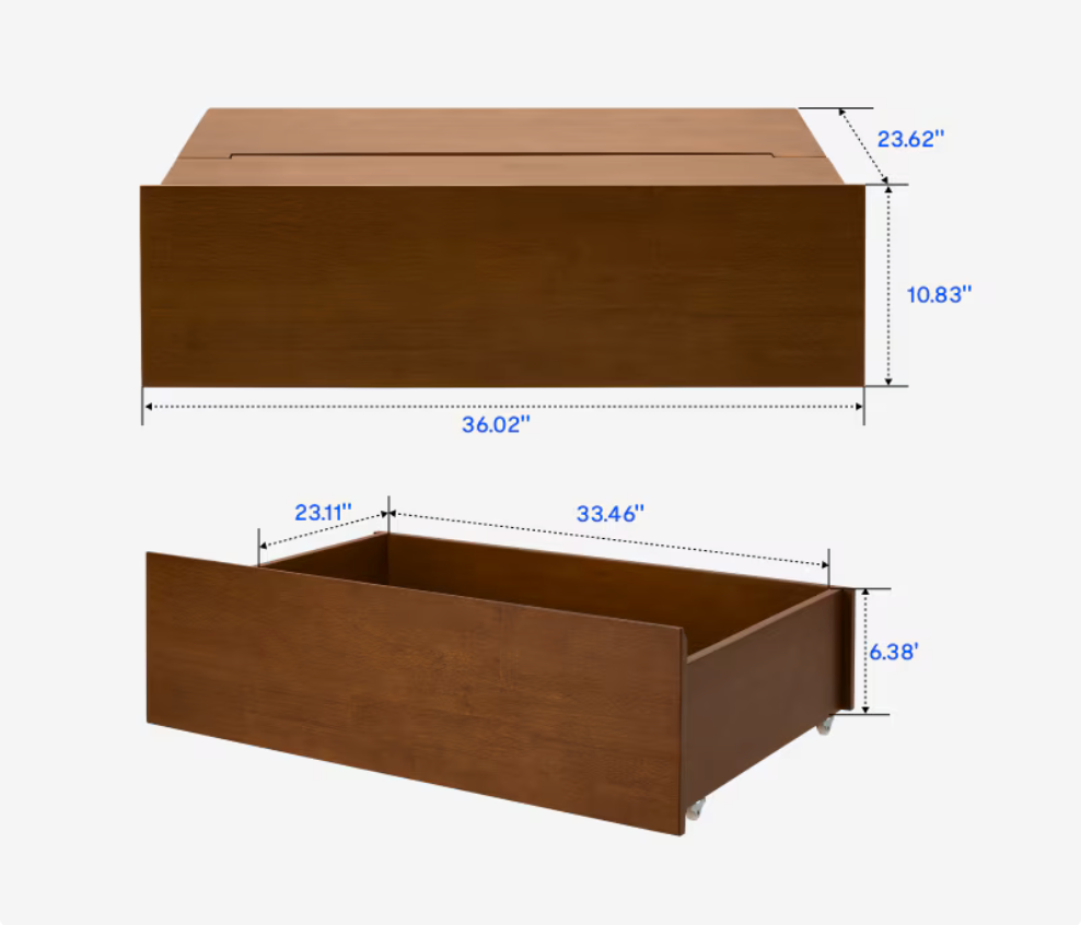 New Solid Wood Queen/King Underbed Storage - photo 5