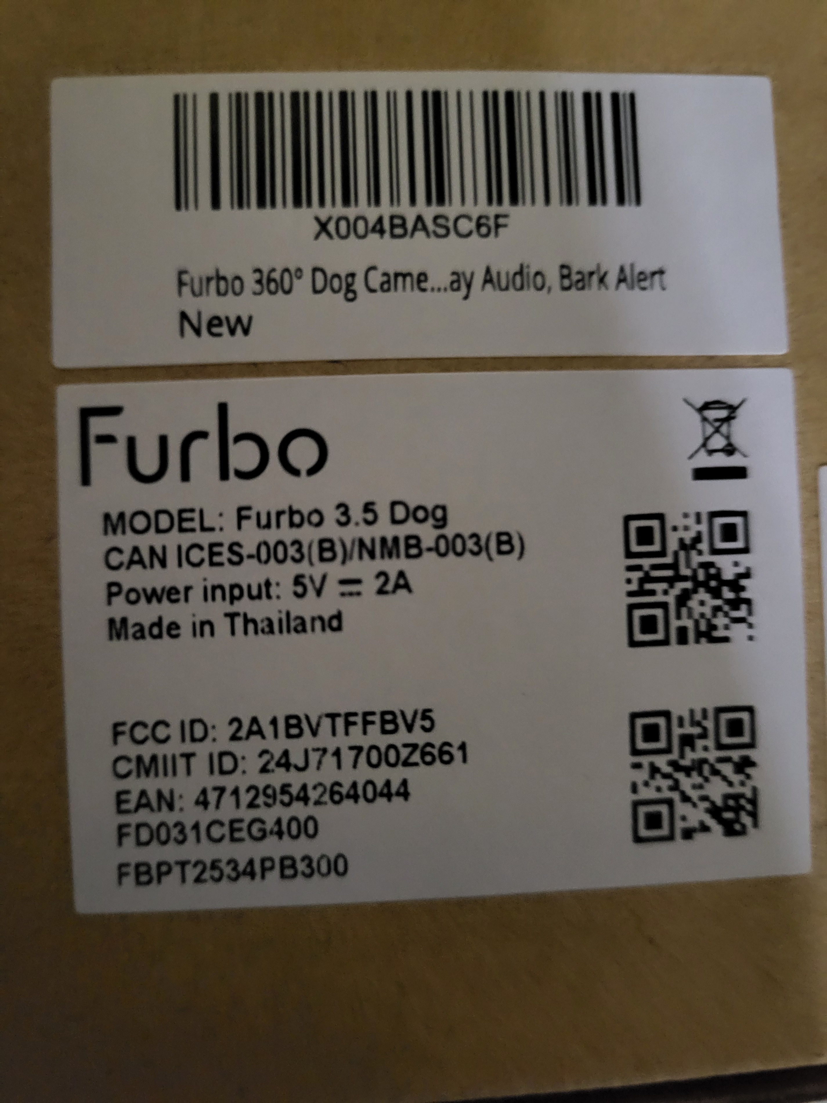 🐶📹 FURBO 360° PET CAMERA – BRAND NEW SEALED! 📹🐶 - photo 2