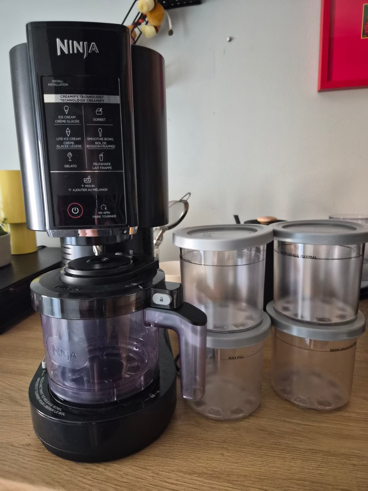 Ninja CREAMi Ice Cream Maker + 4 Pints