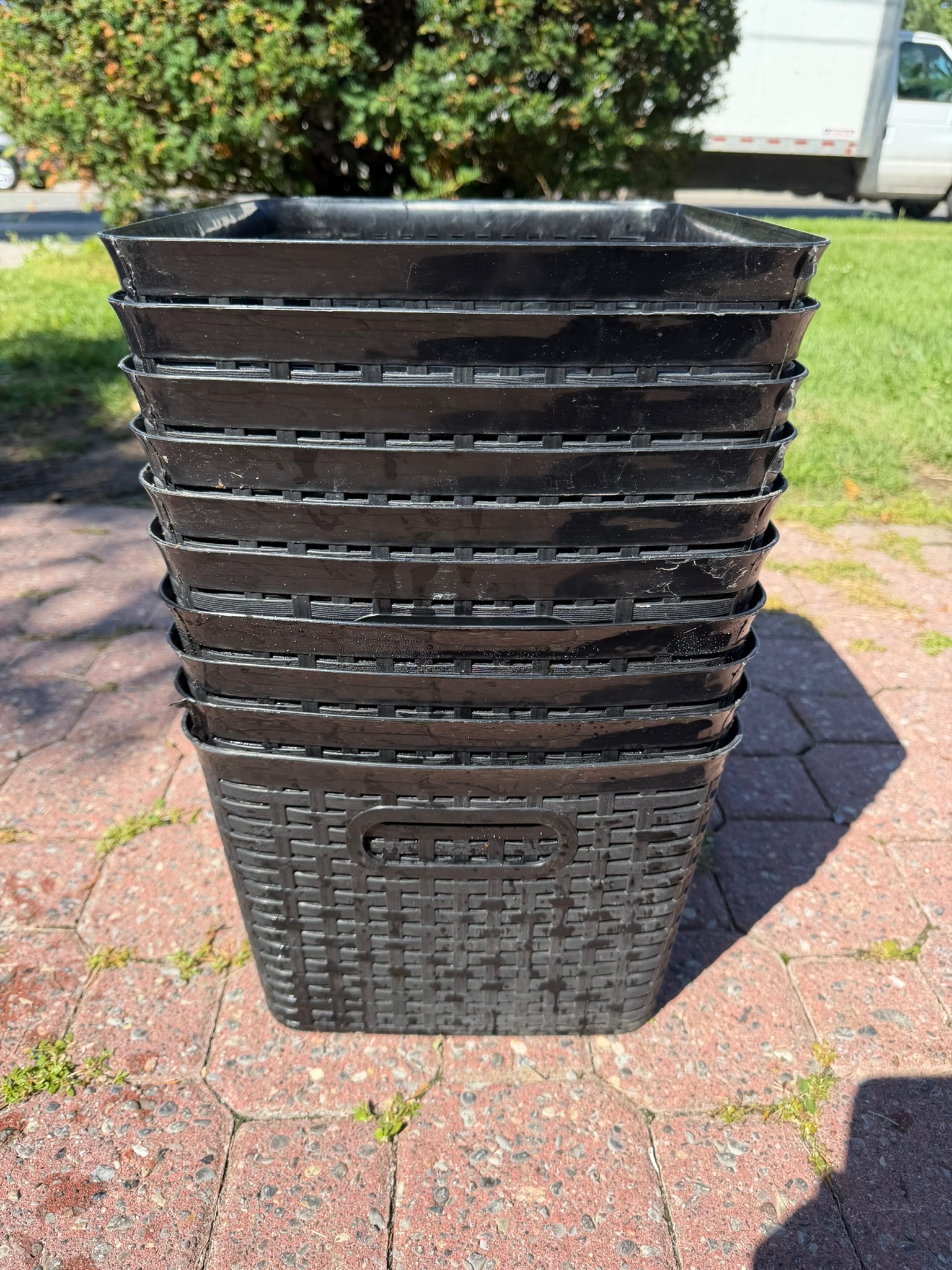 Lot of Black Storage Baskets - photo 2