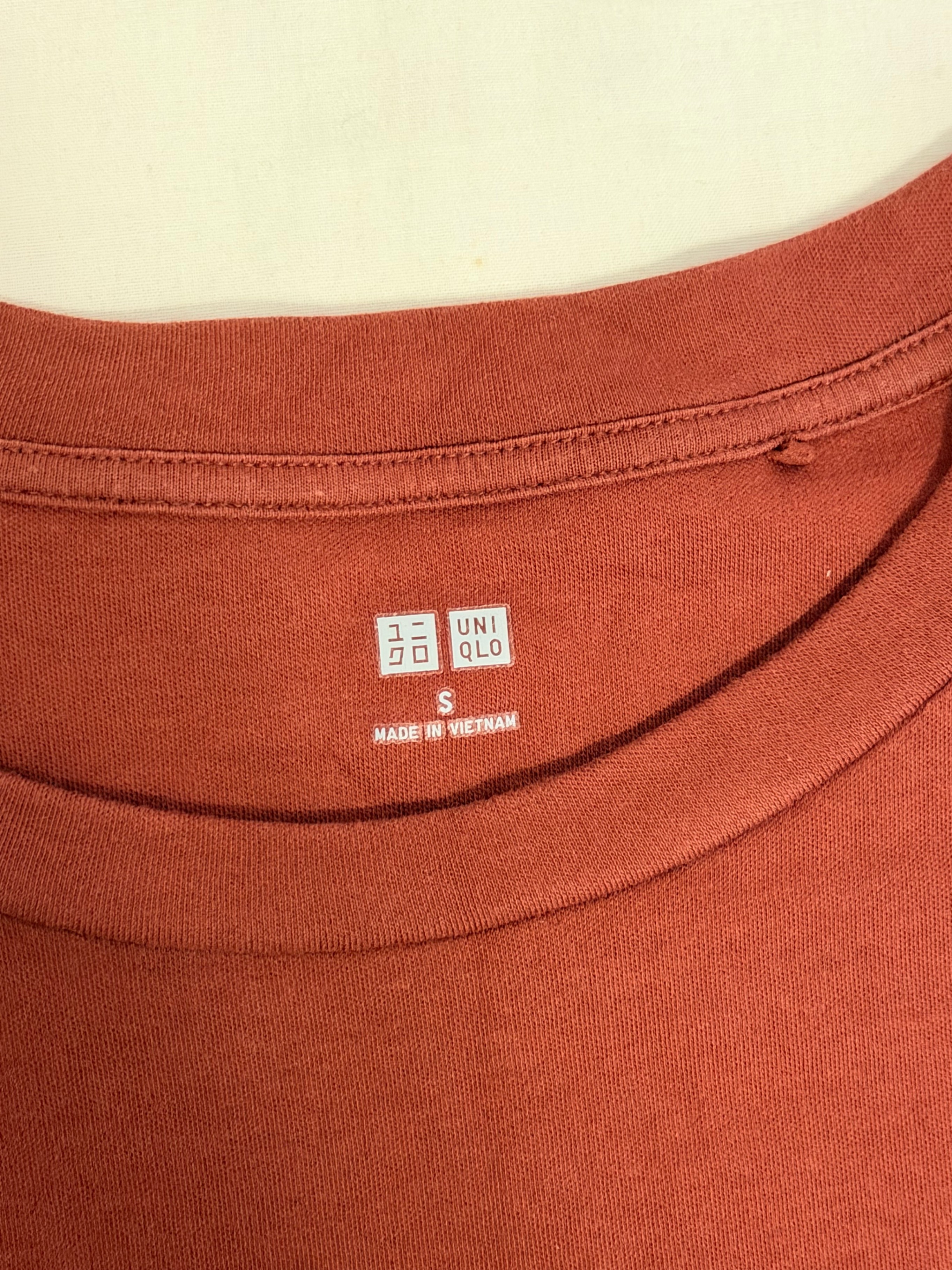 UNIQLO Women’s Long Sleeve T-Shirt – Rust Red – Size S - photo 3