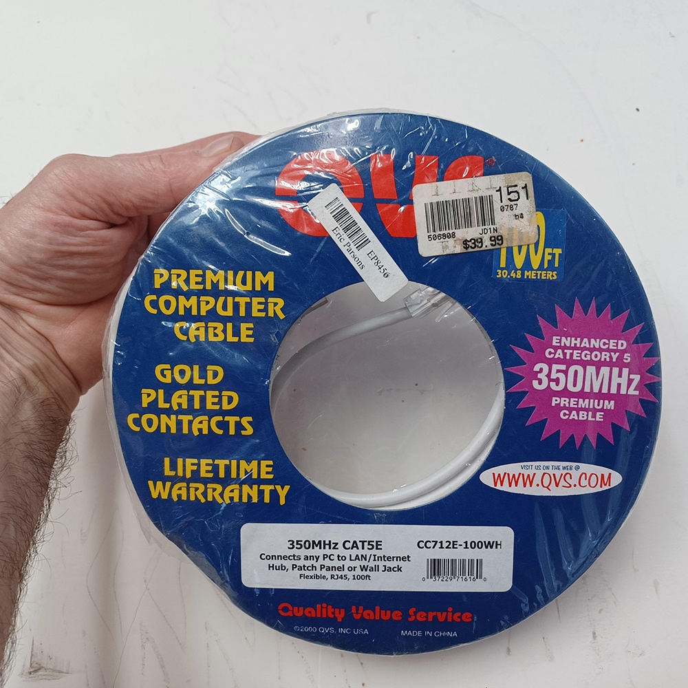 Either net cables and heavy duty speaker wire