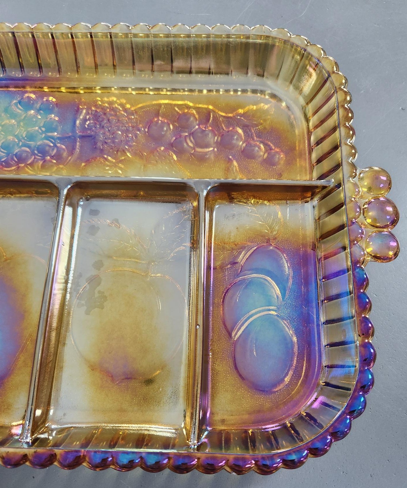 Fall Décor! Indiana Glass 5-Part VINTAGE Relish Tray - photo 4