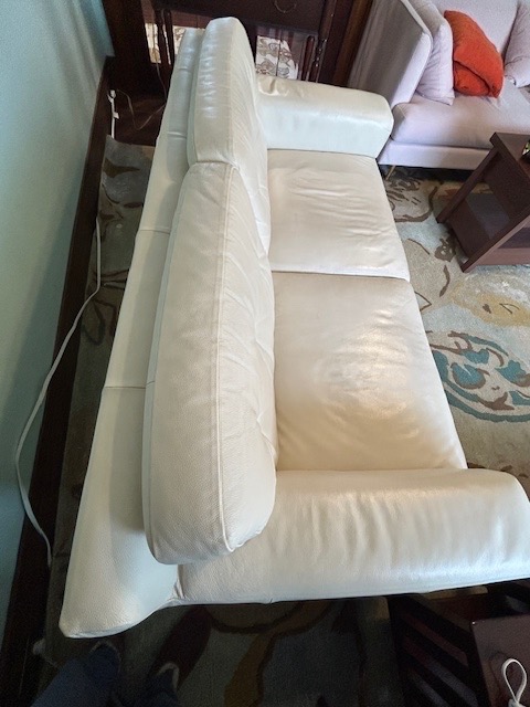 White leather sofa - photo 5