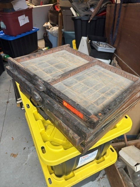 Vintage Printer's Type Tray Drawer Set