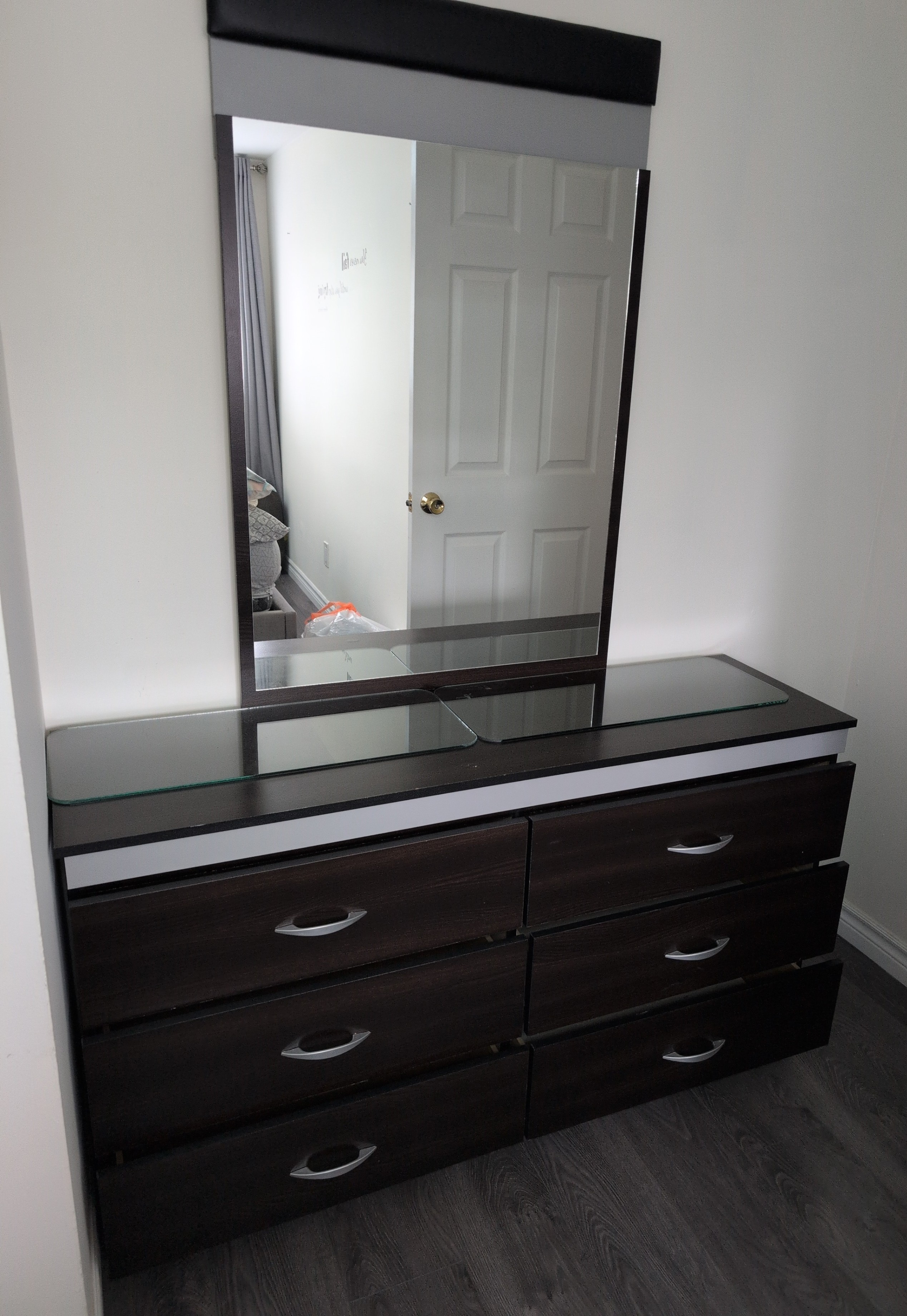 Dark Brown Dresser with Mirror - photo 4