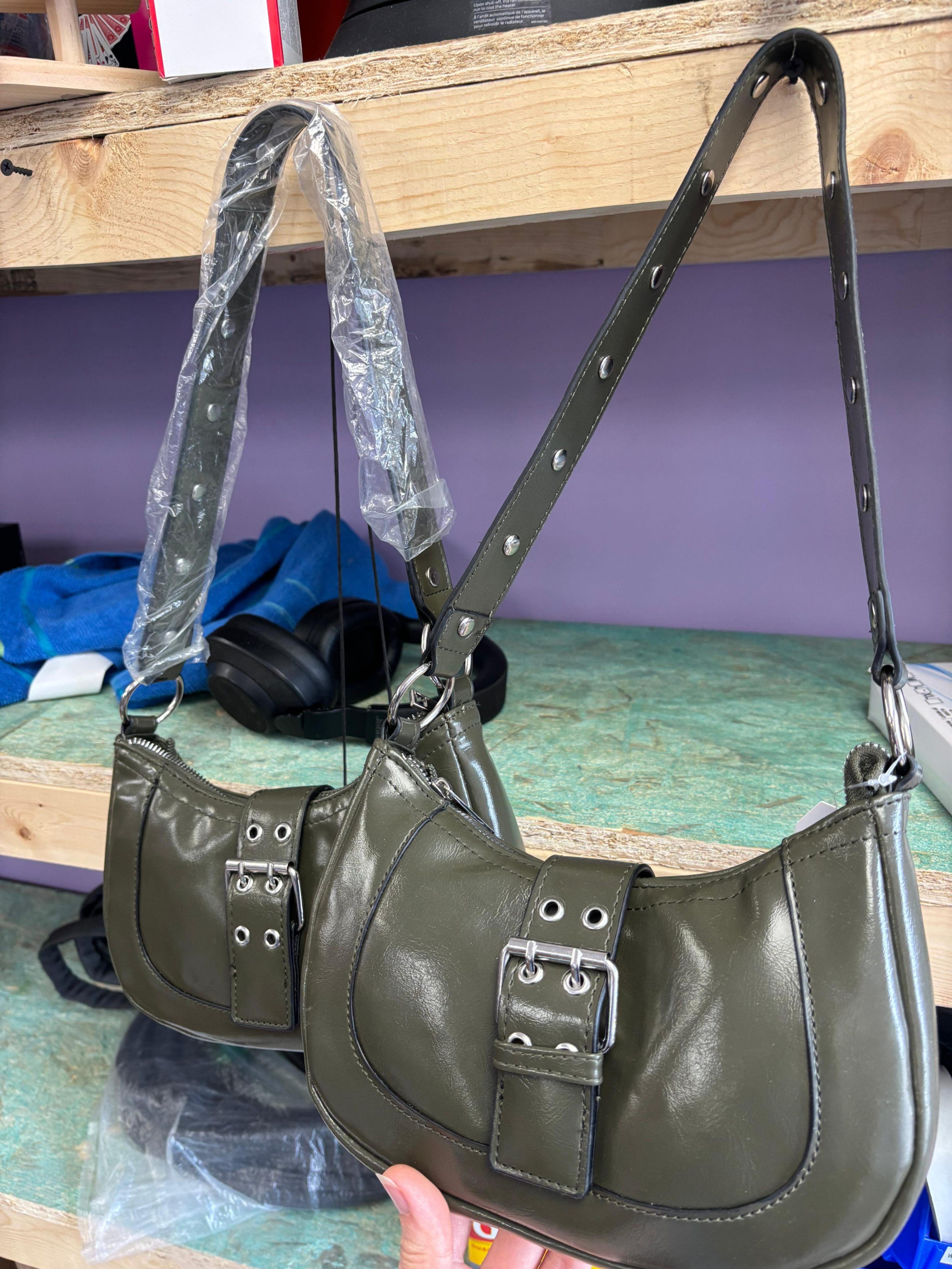 New Time and Tru Olive Green Shoulder Bag - $15 each