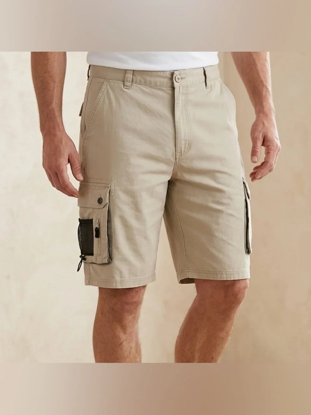 Rodeo Club Flat Front Cotton Cargo Shorts Mens Size 38