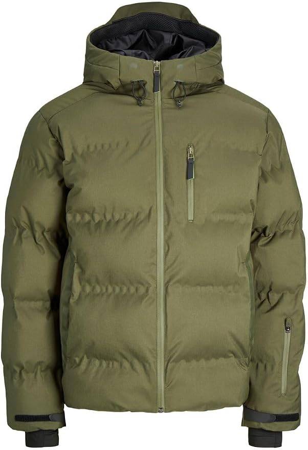 JACK & JONES Men Green Puffer Jacket