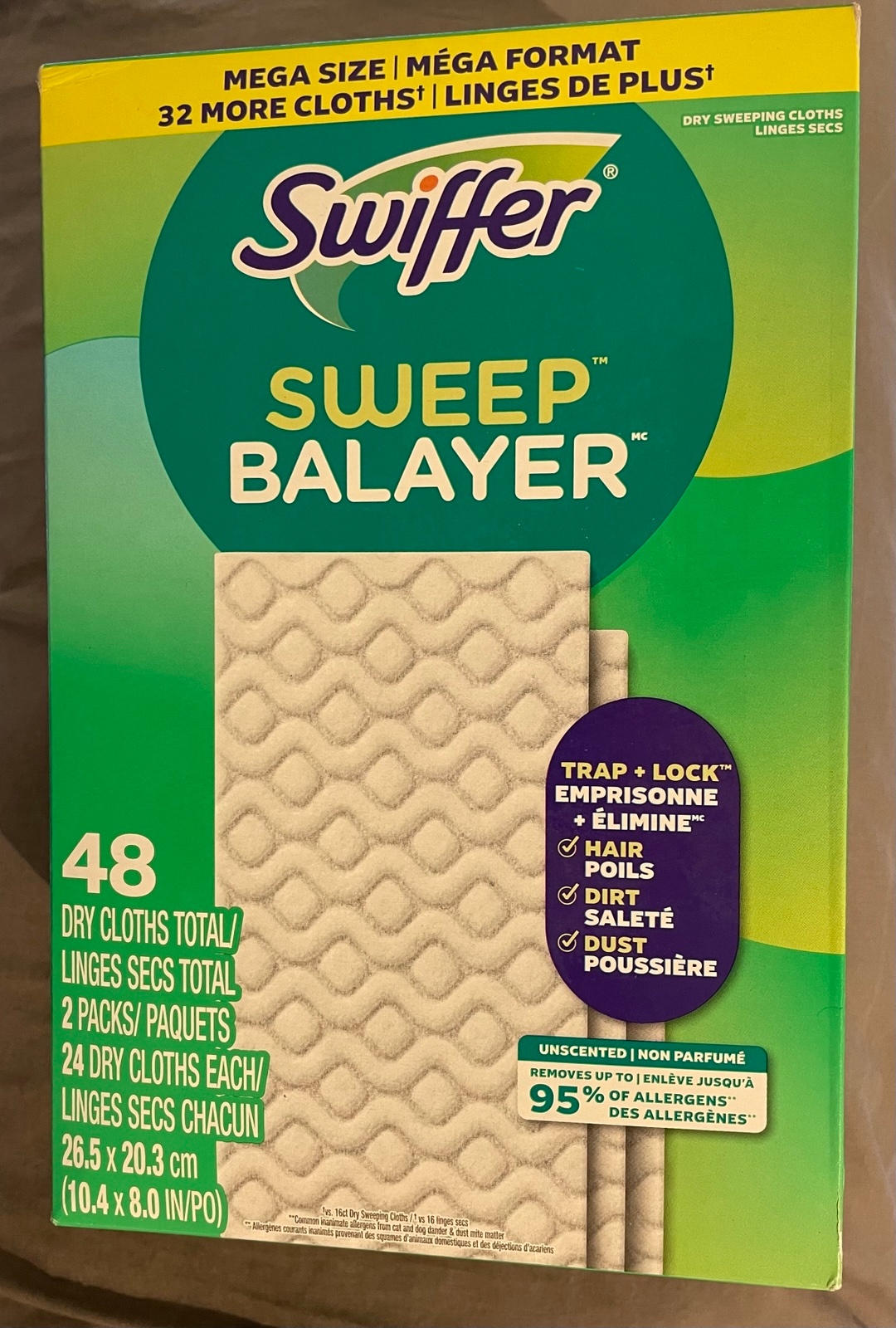 Swiffer Sweep & Trap Dry Sweeping Cloths - 48 Count