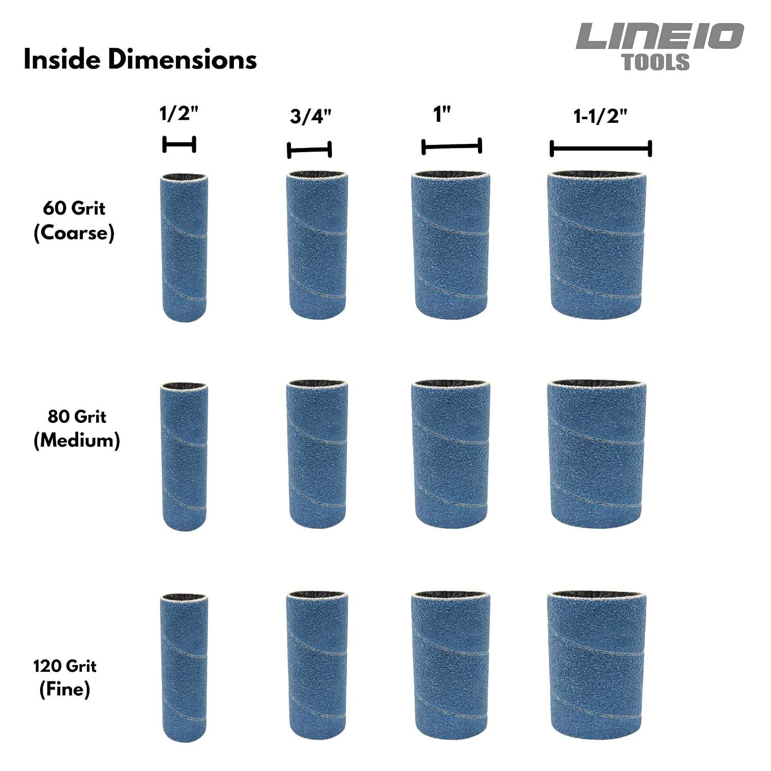 Line 10 Tools -16 Pack Blue Zirconia Sanding Drums and Sleeves - photo 2