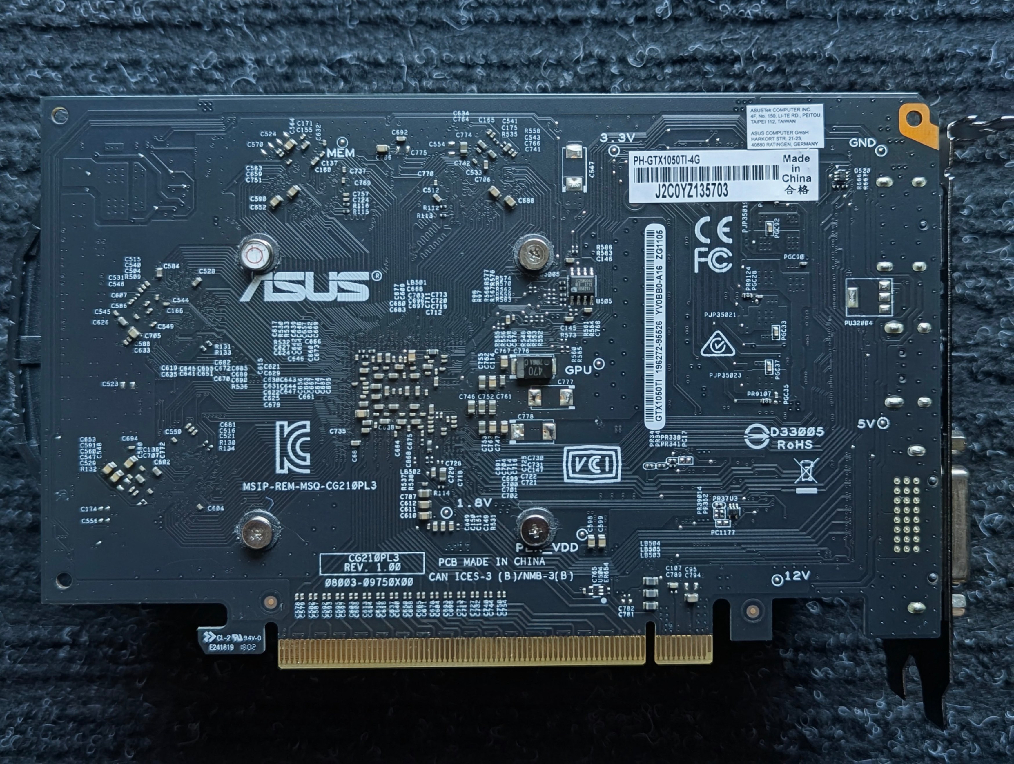 !! LIKE NEW ASUS GeForce GTX 1050 Ti 4GB Graphics Card !! - photo 2