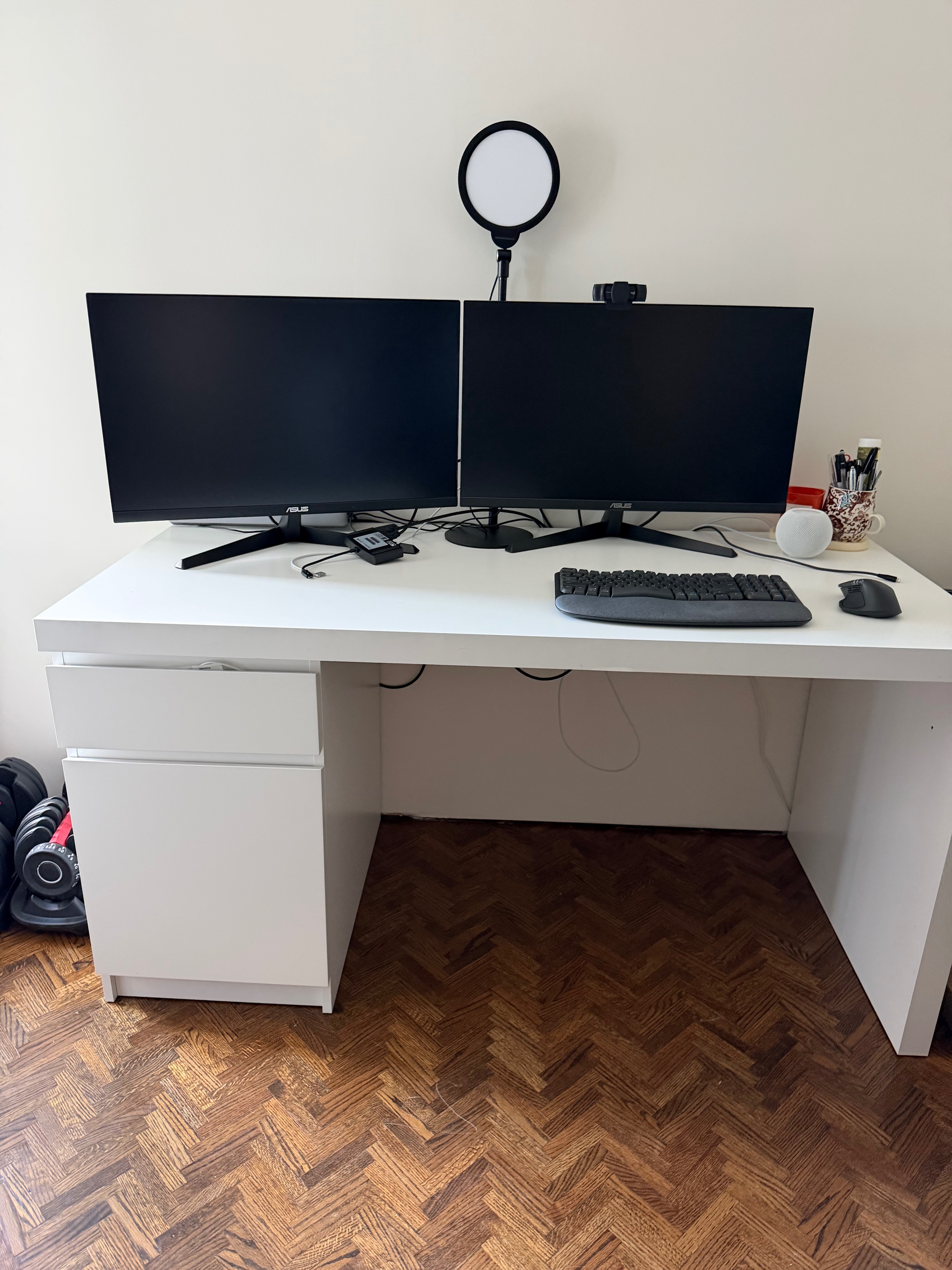 White Ikea Malm Desk for Sale. Peripherials Not Included