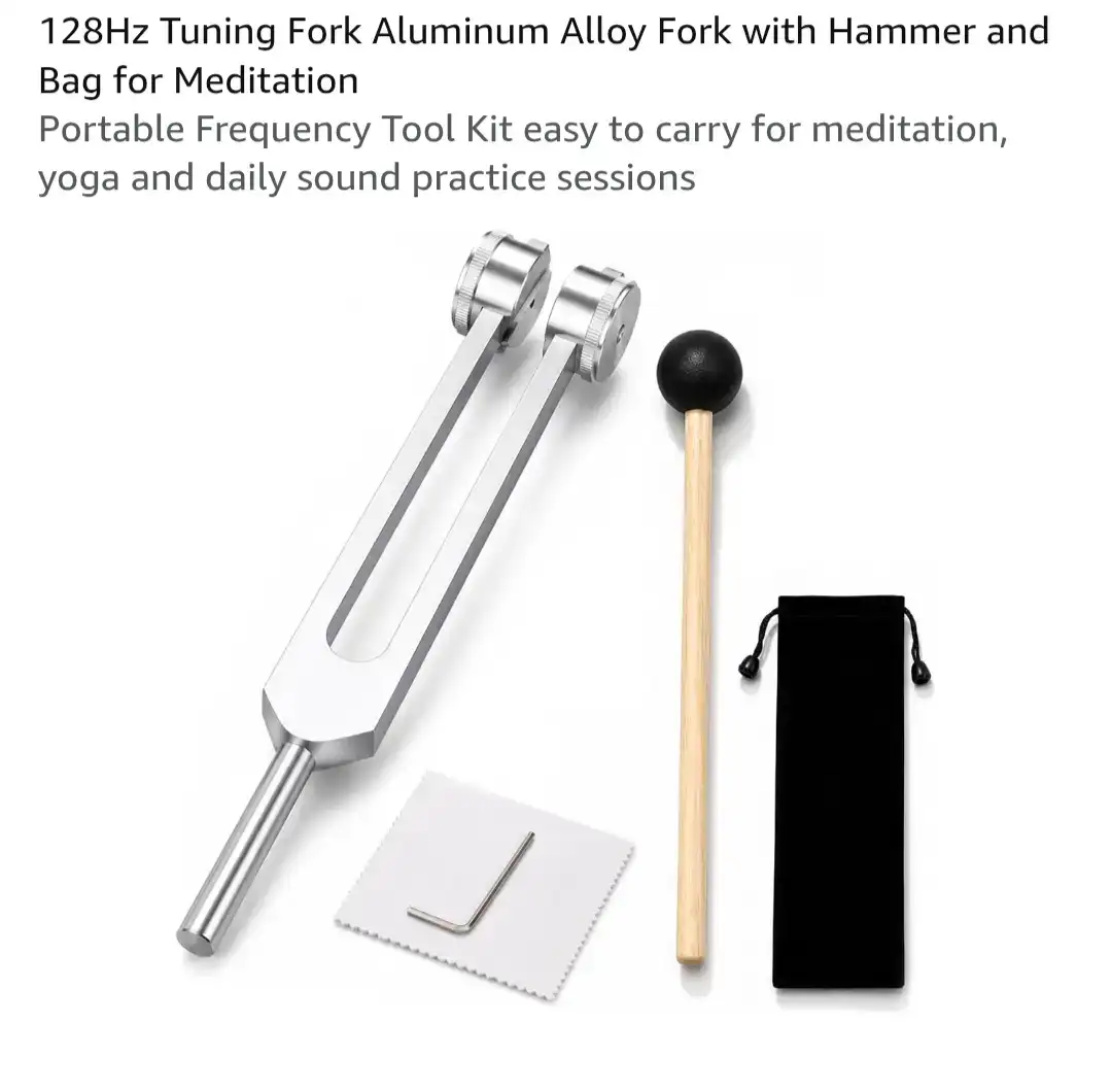 128Hz Tuning Fork Set with Hammer and Bag