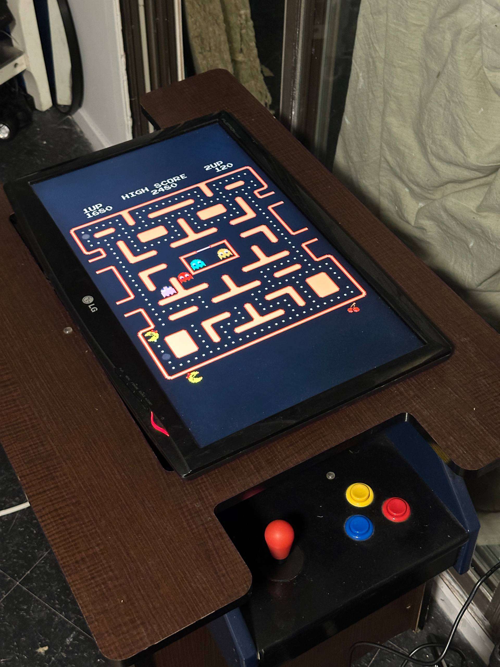 Game Console table, Cocktail Arcade. 2 players.