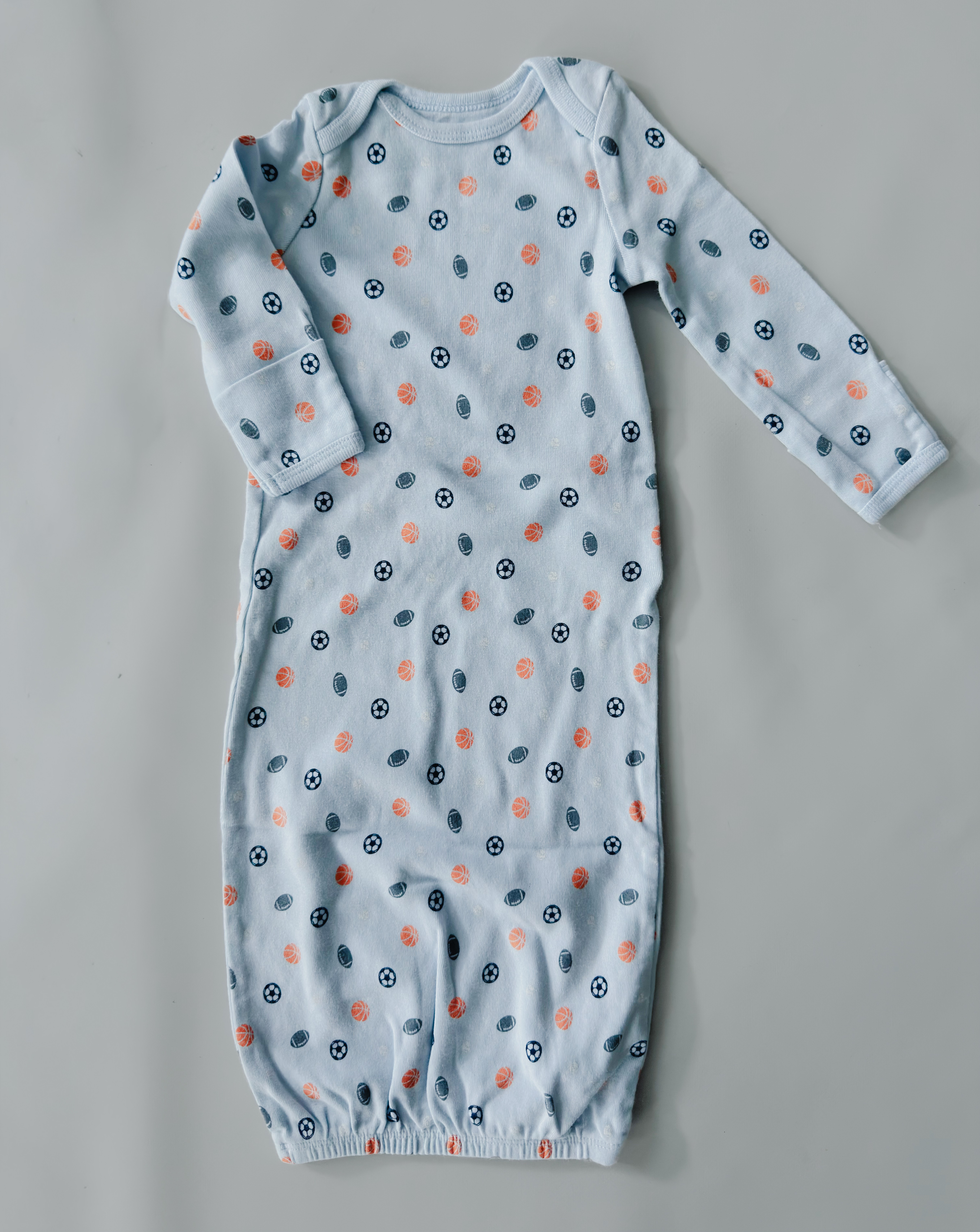 Baby Long Sleeve Sleeper Gowns Bundle - 0-3 Months - photo 2