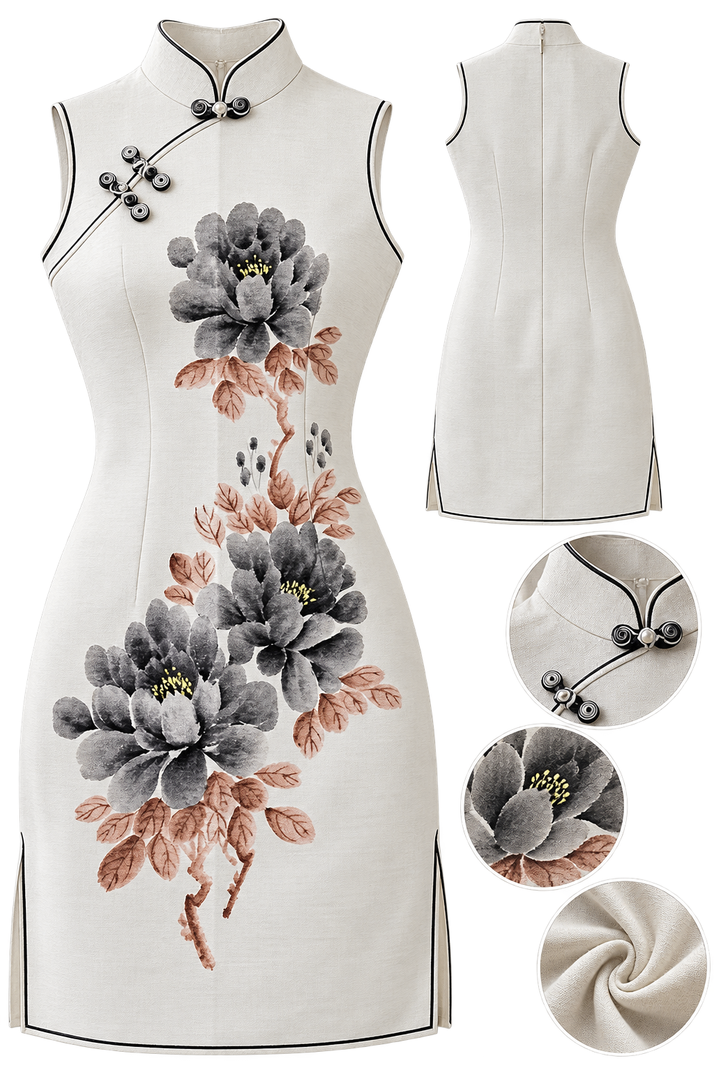 Elegant Asian-Inspired Cheongsam Dress: XS-S - photo 2