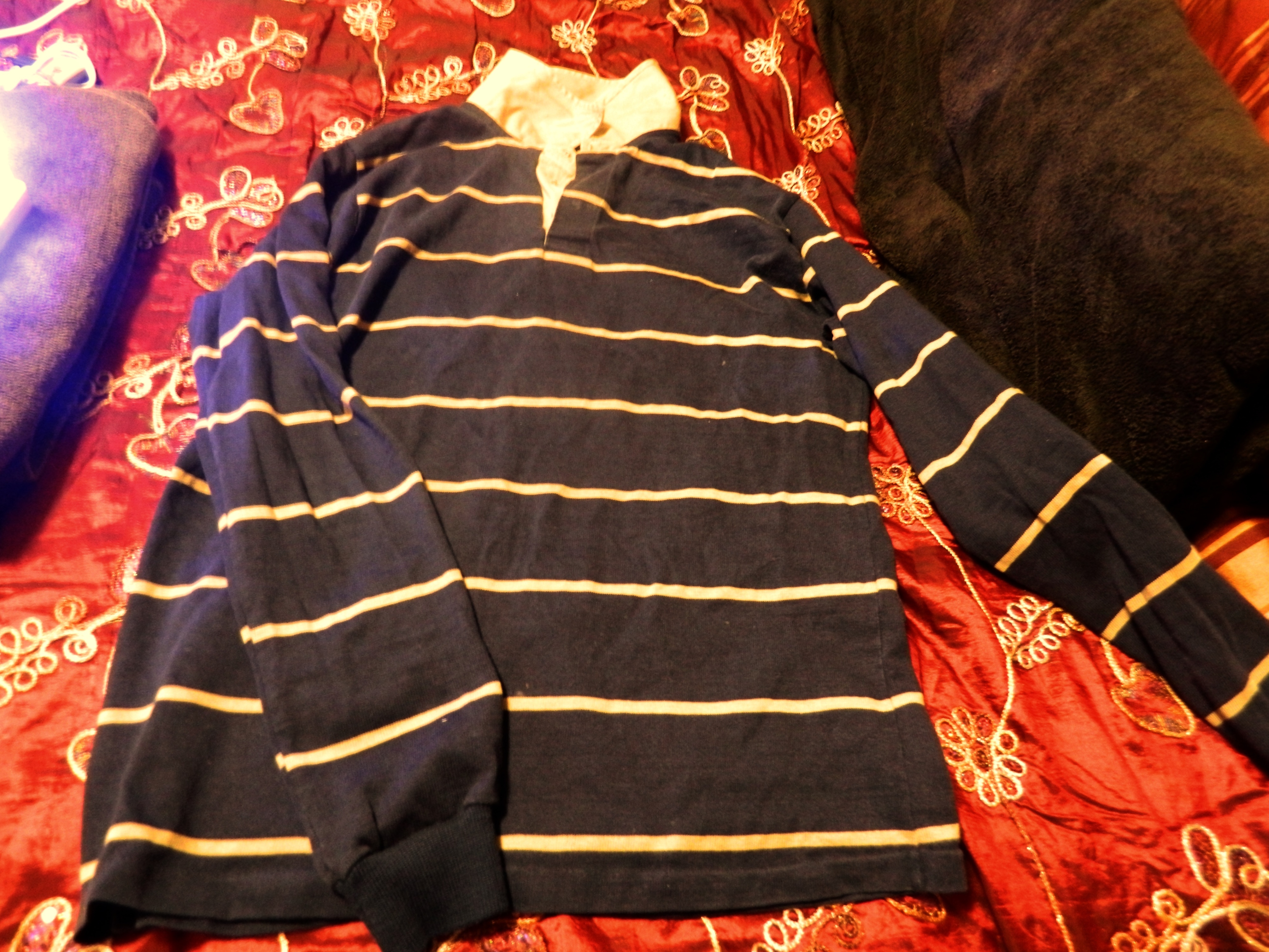 (Large) Campus Vintage Rugby Long Sleeve POLO Shirt